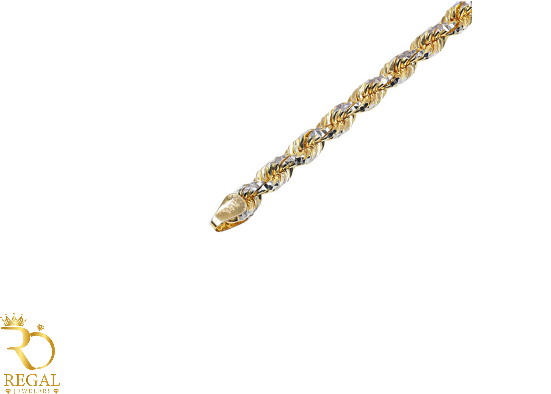 2 Tone Rope Chain 10k Gold Solid Chain