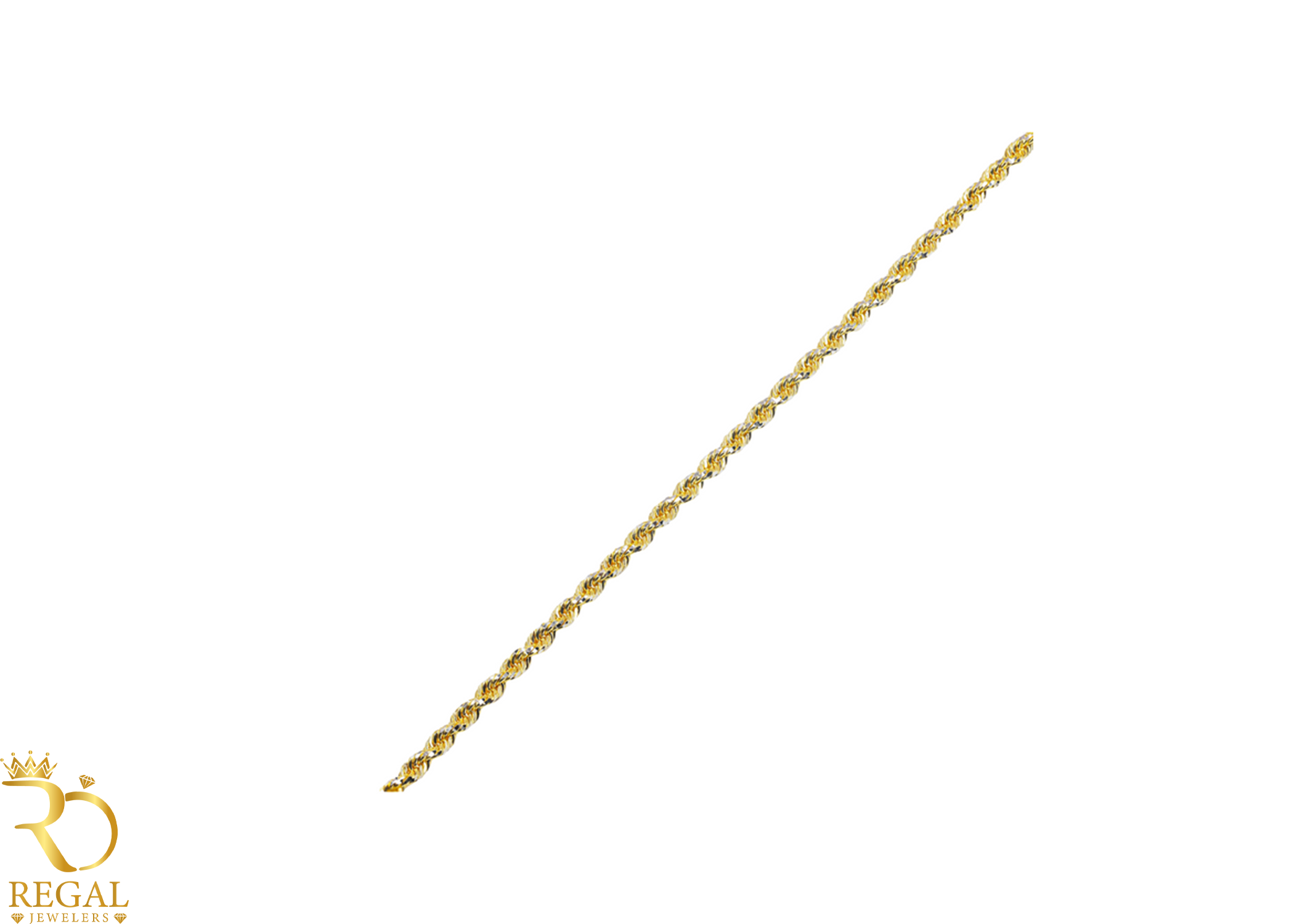 2 Tone Rope Chain 10k Gold Solid Chain