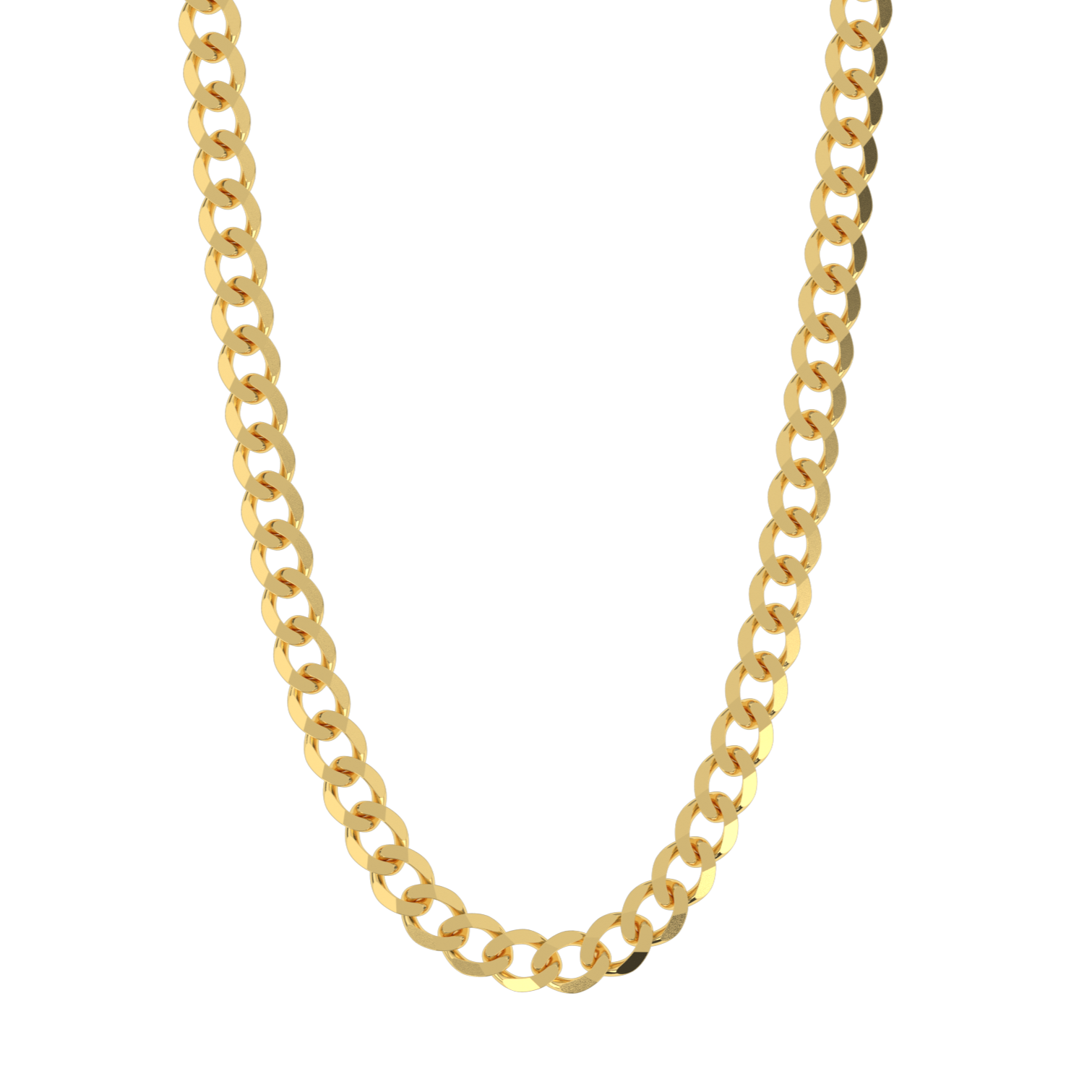 14K GOLD CUBAN SOLID CHAIN