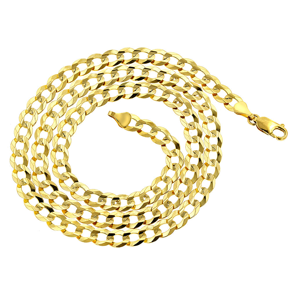 14K GOLD CUBAN SOLID CHAIN