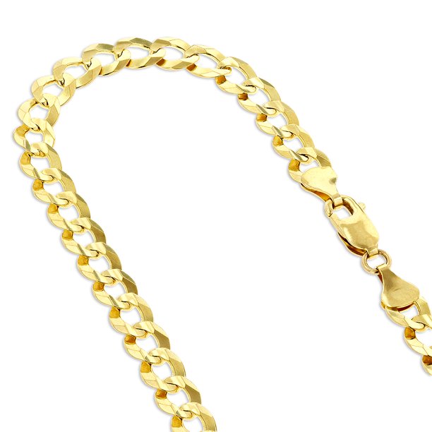 14K GOLD CUBAN SOLID CHAIN