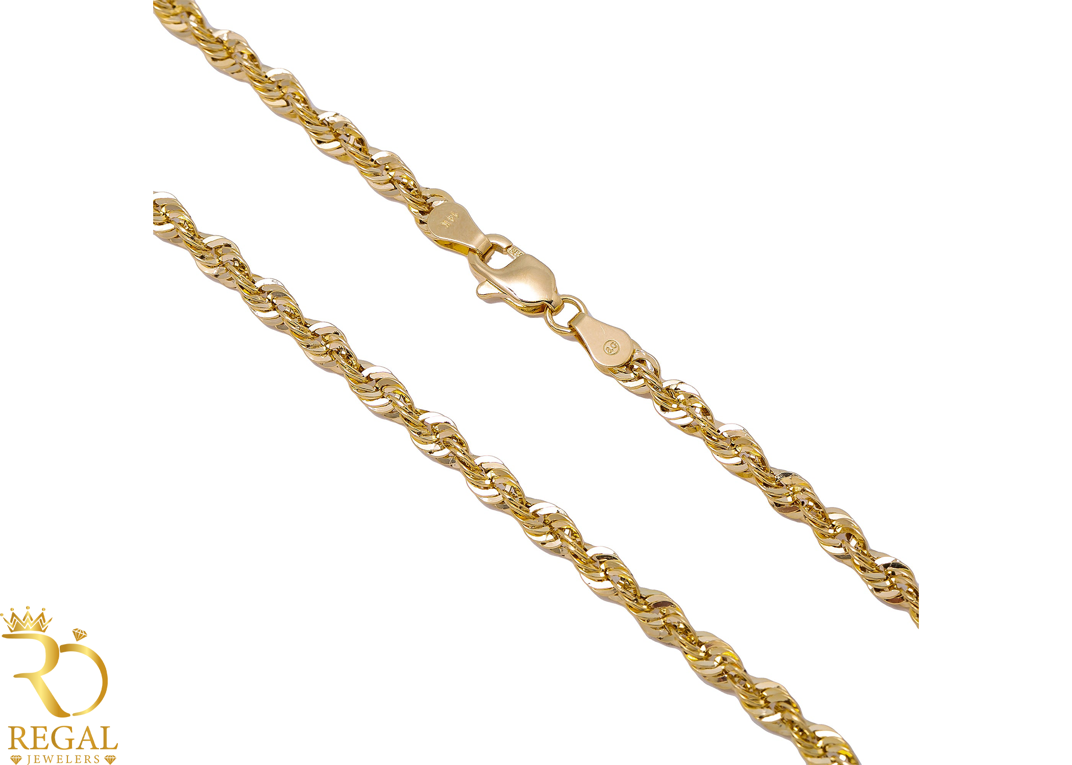 14K Gold  Solid Rope Chain