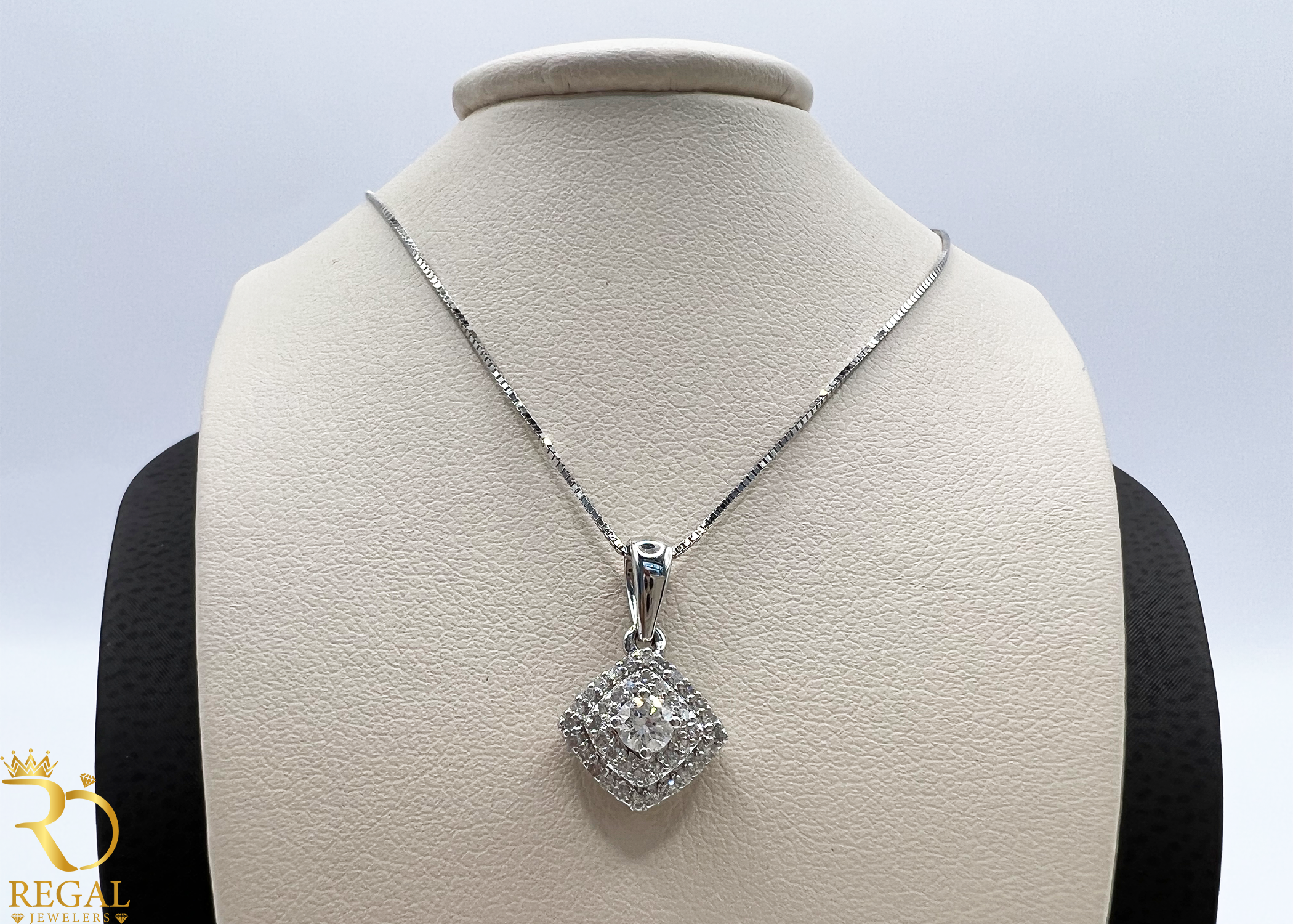 Female Pendant Necklace with Diamonds