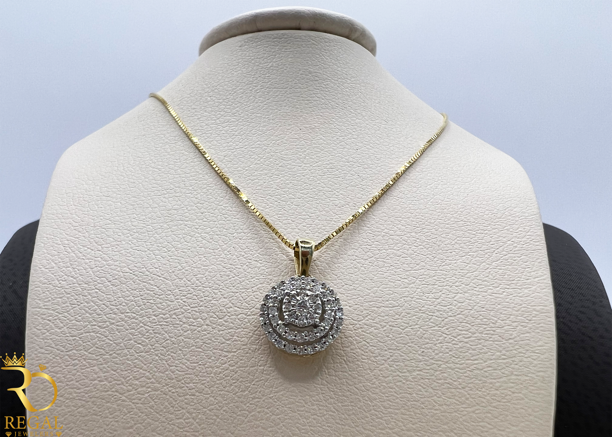 Female Pendant Necklace with Diamonds