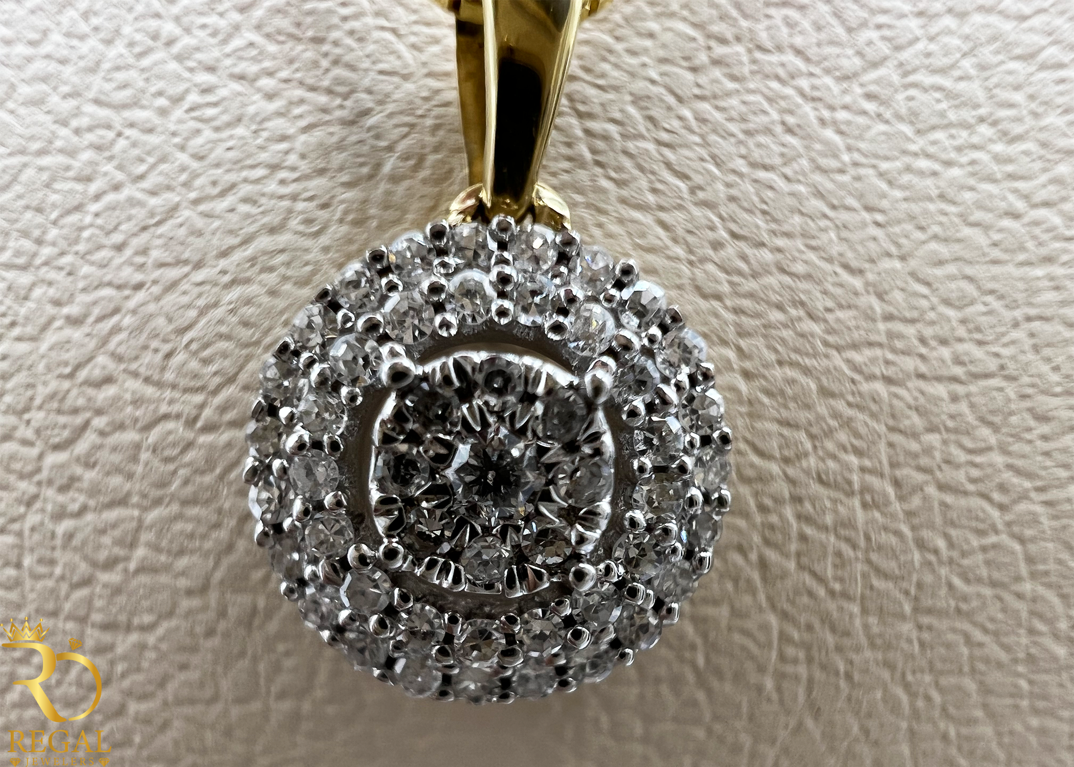 Female Pendant Necklace with Diamonds