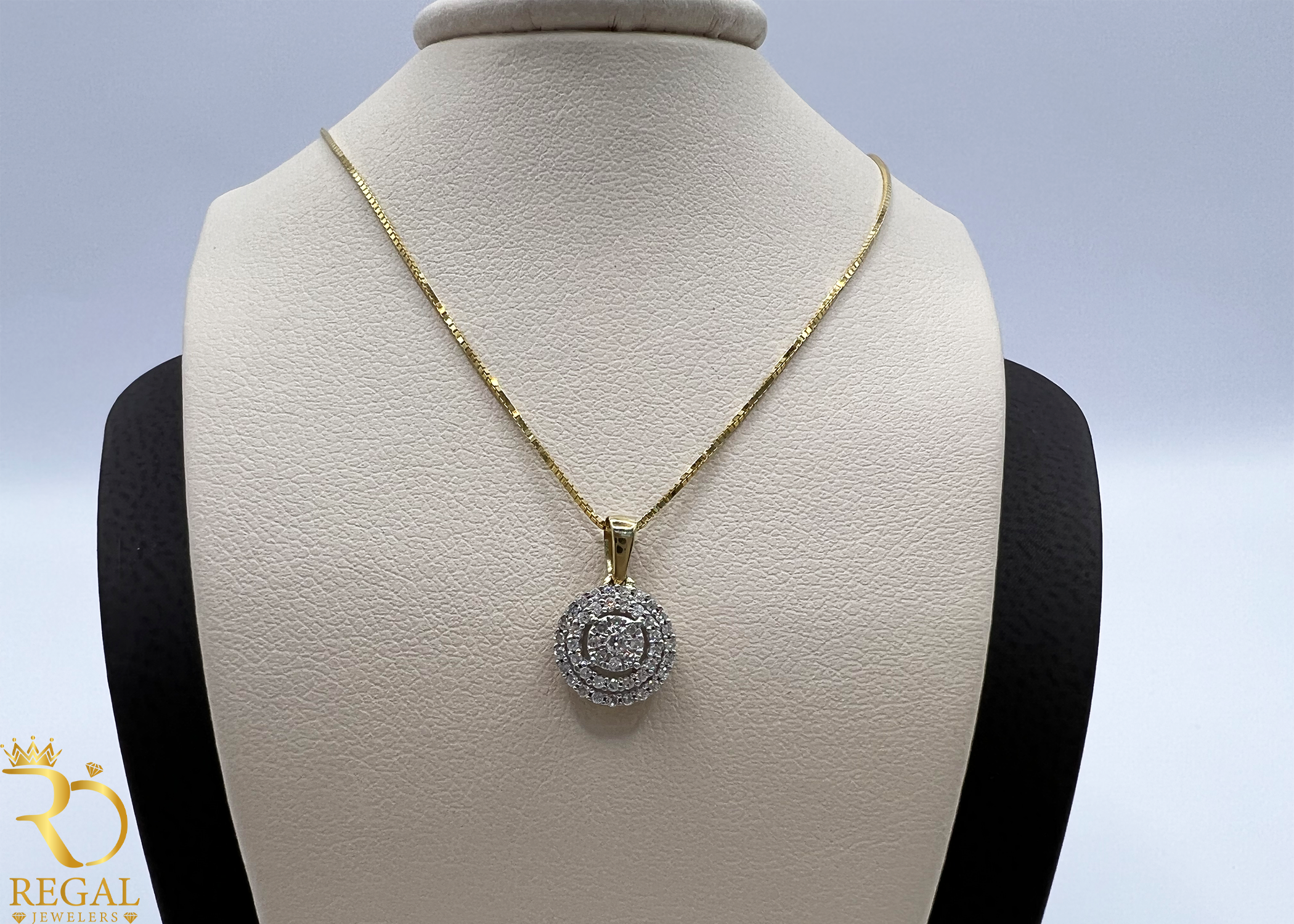 Female Pendant Necklace with Diamonds