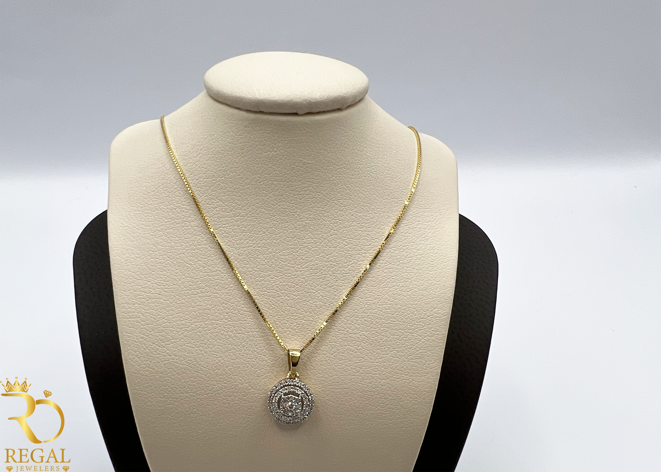 Female Pendant Necklace with Diamonds