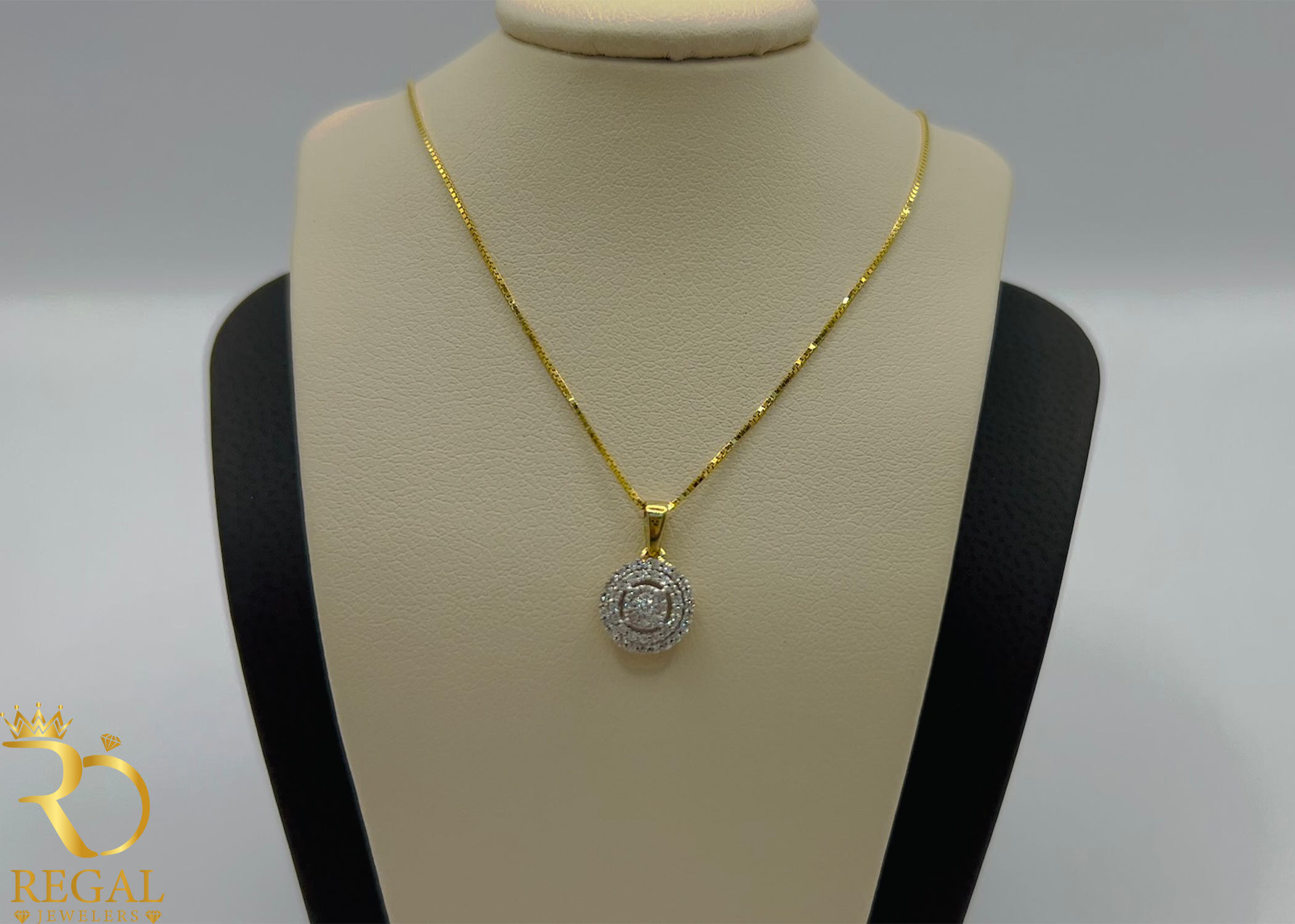 Female Pendant Necklace with Diamonds