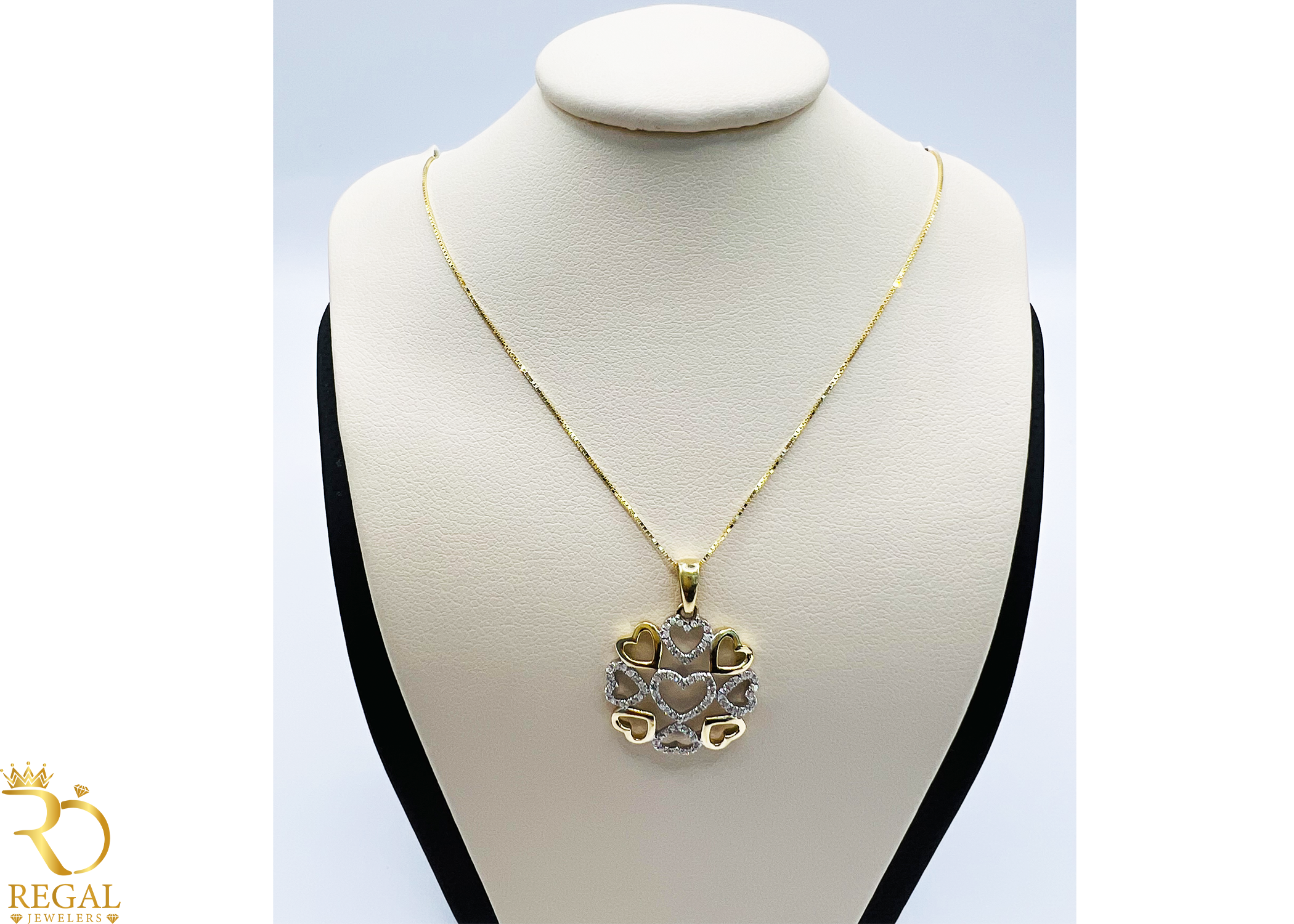 Female Pendant Necklace with Diamonds