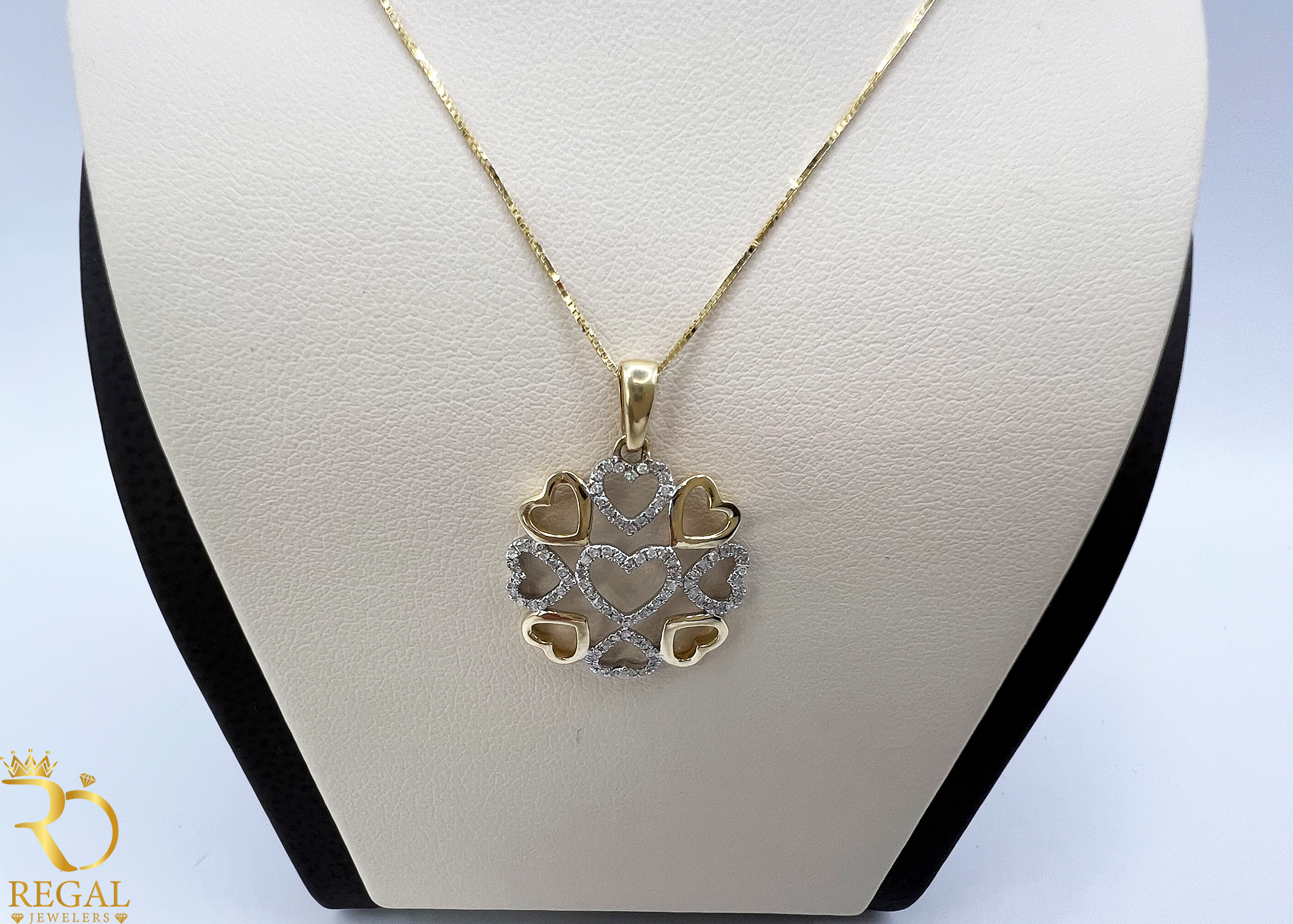 Female Pendant Necklace with Diamonds