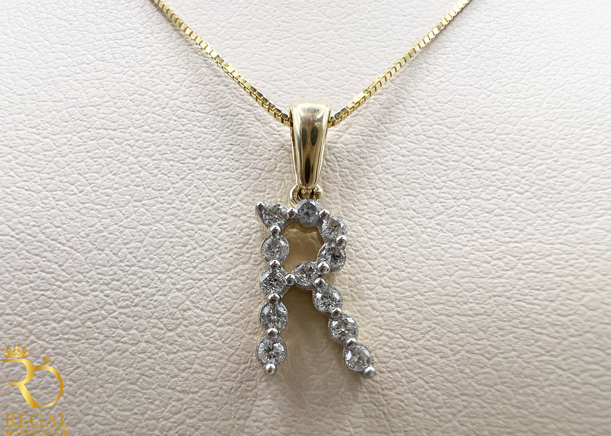 Female Pendant Necklace with Diamonds (ALL INITIAL AND NUMBERS AVAILABLE)