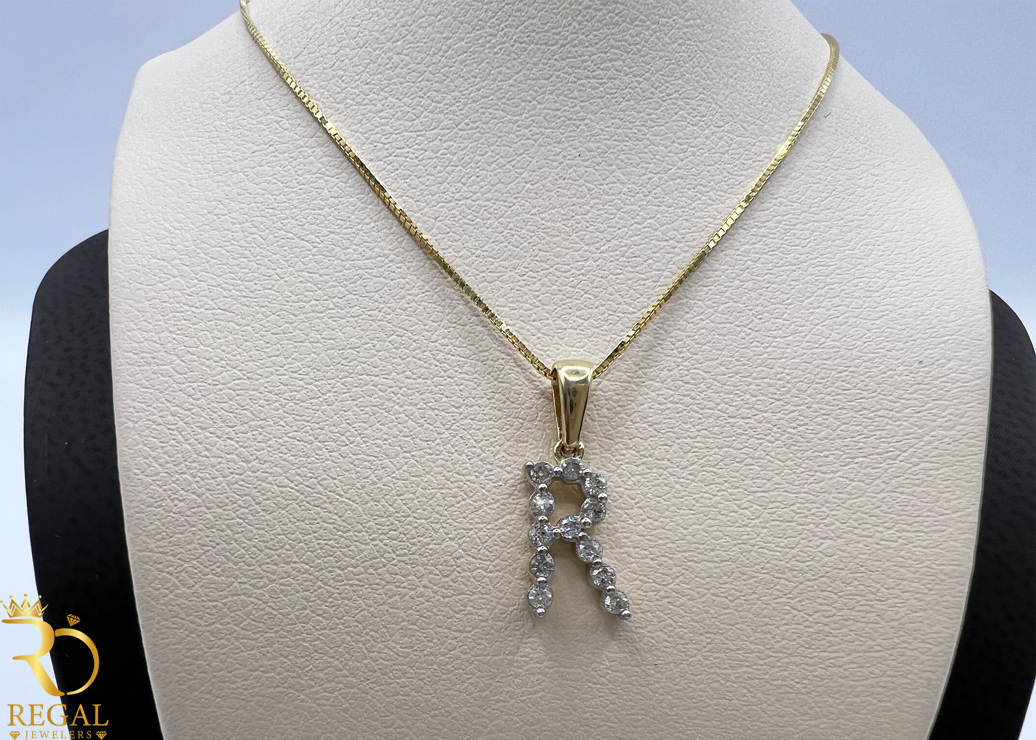 Female Pendant Necklace with Diamonds (ALL INITIAL AND NUMBERS AVAILABLE)