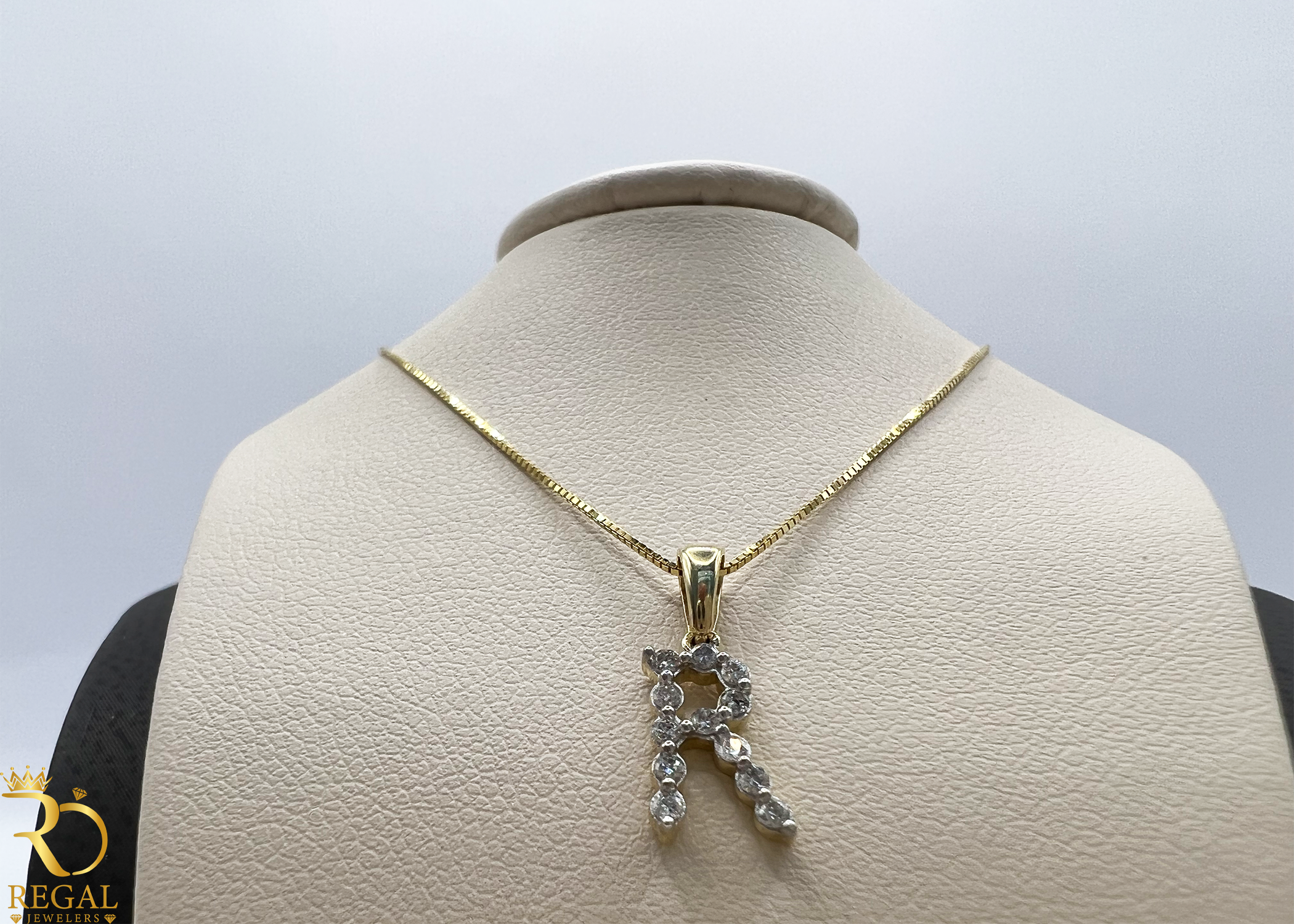 Female Pendant Necklace with Diamonds (ALL INITIAL AND NUMBERS AVAILABLE)