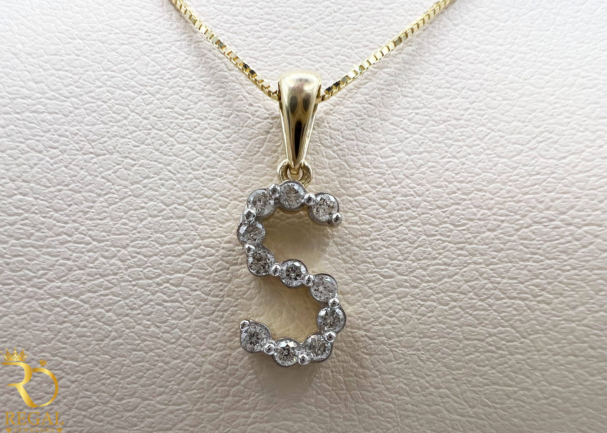 Female Pendant Necklace with Diamonds (ALL INITIAL AND NUMBERS AVAILABLE)