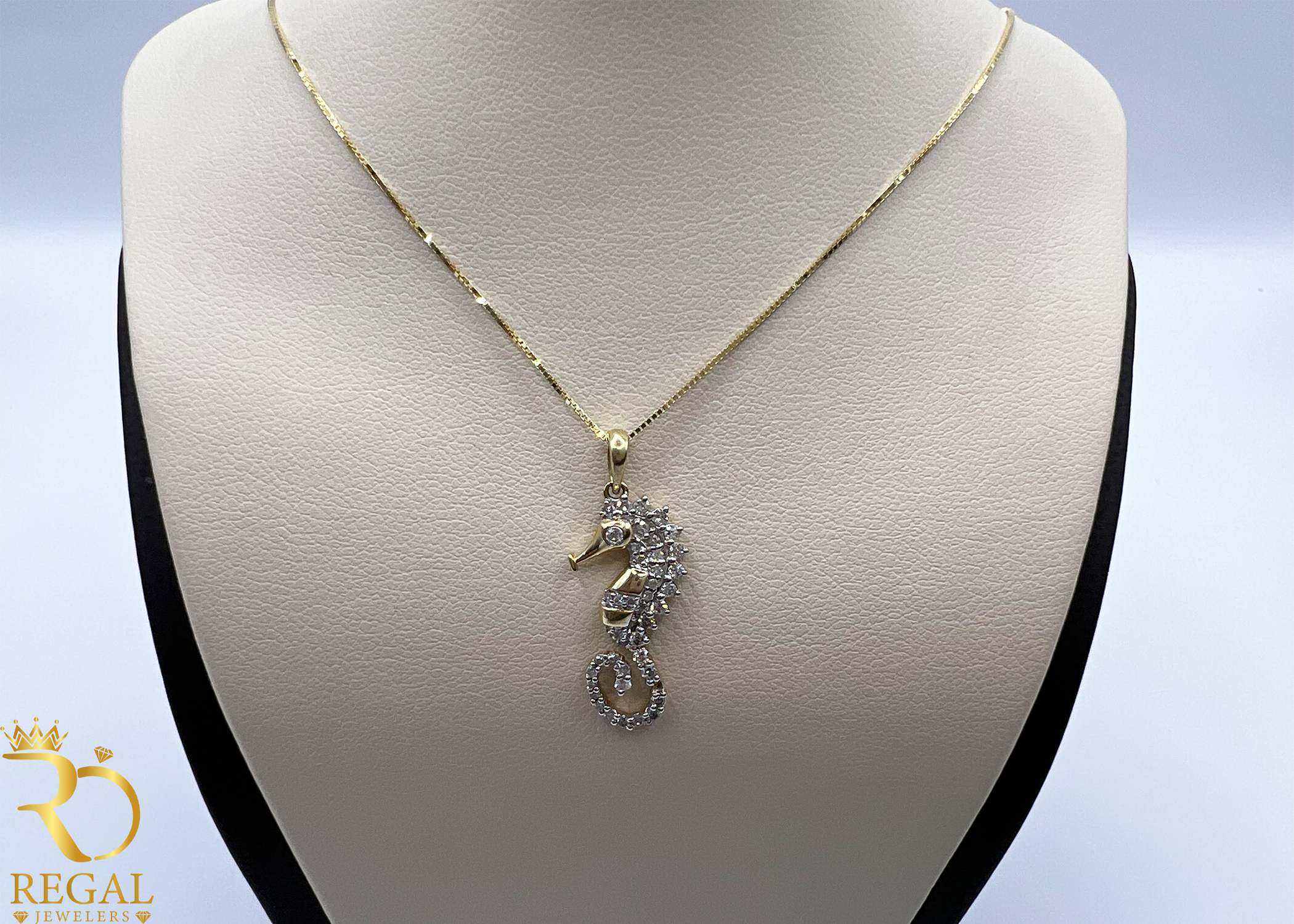 Female Pendant Necklace with Diamonds