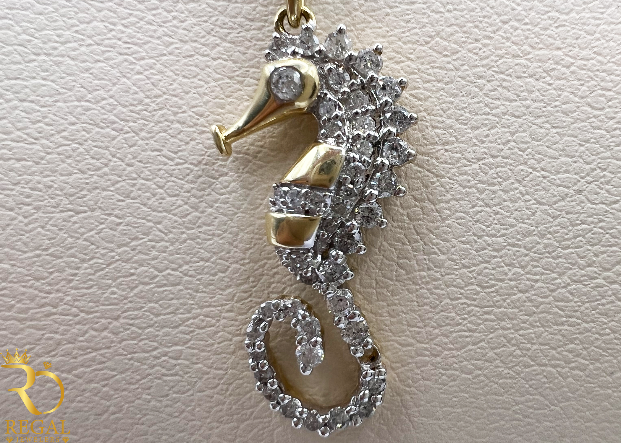 Female Pendant Necklace with Diamonds