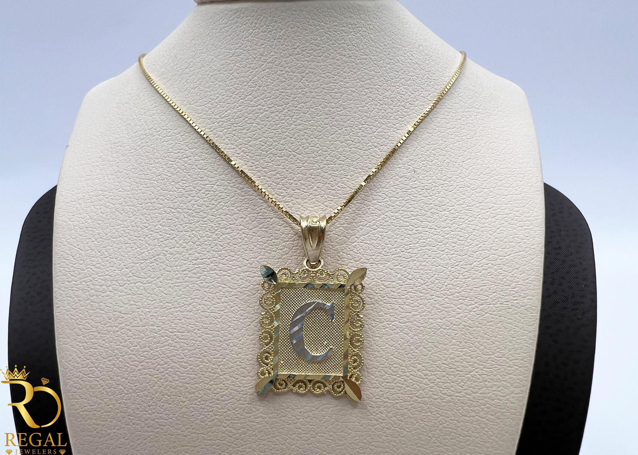 Female Pendant Initial Necklace Gold ( A TO Z ALL AVAILABLE)