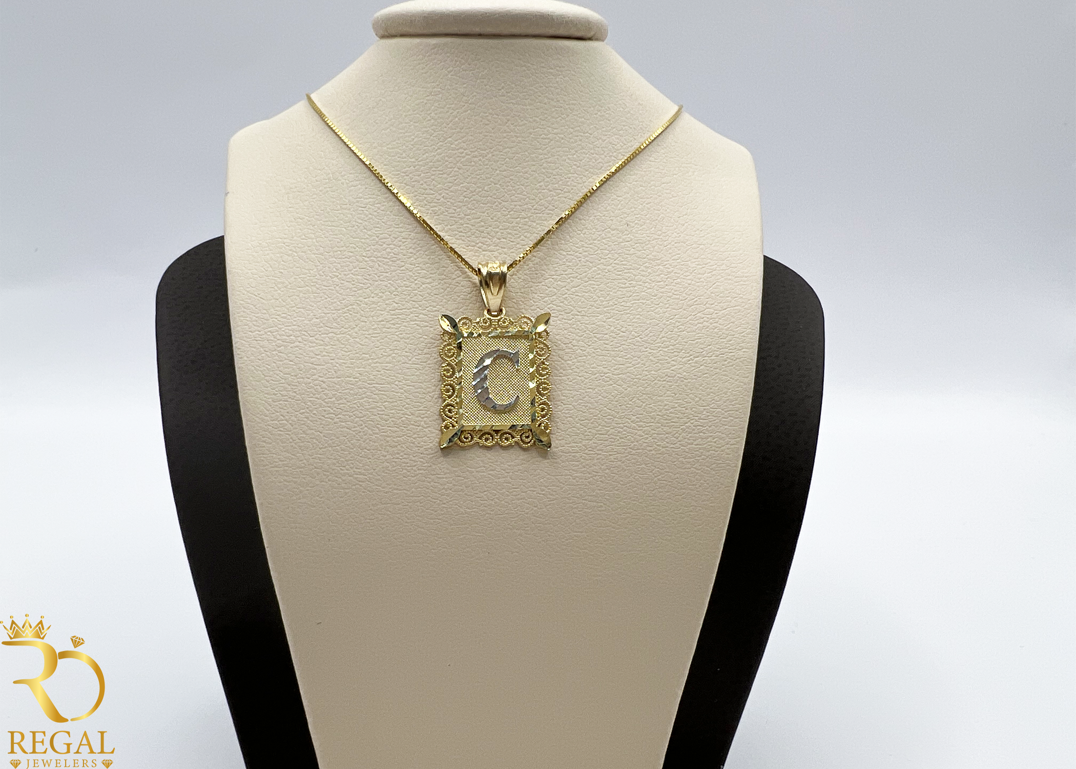 Female Pendant Initial Necklace Gold ( A TO Z ALL AVAILABLE)