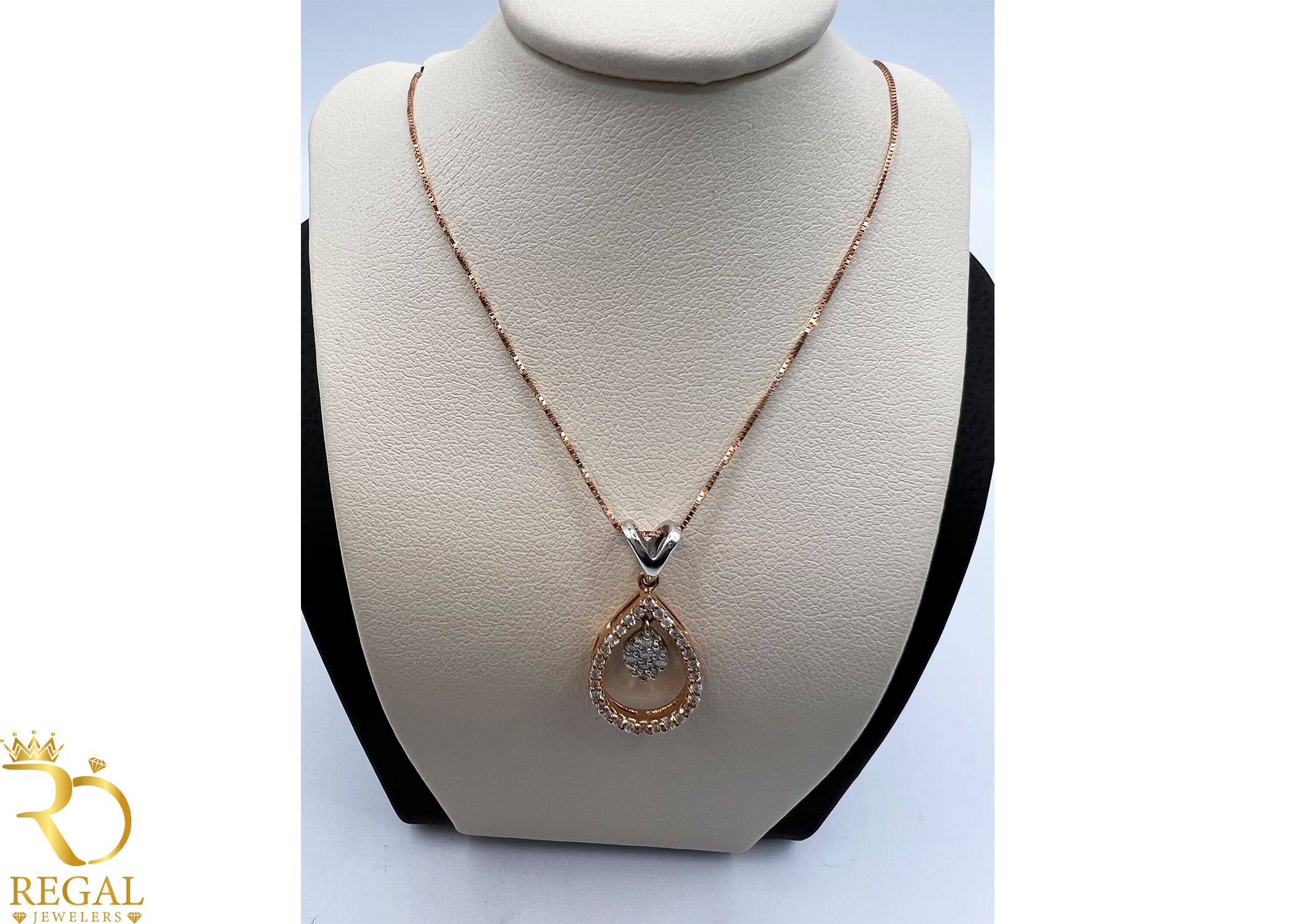 Female Pendant Necklace with Diamonds