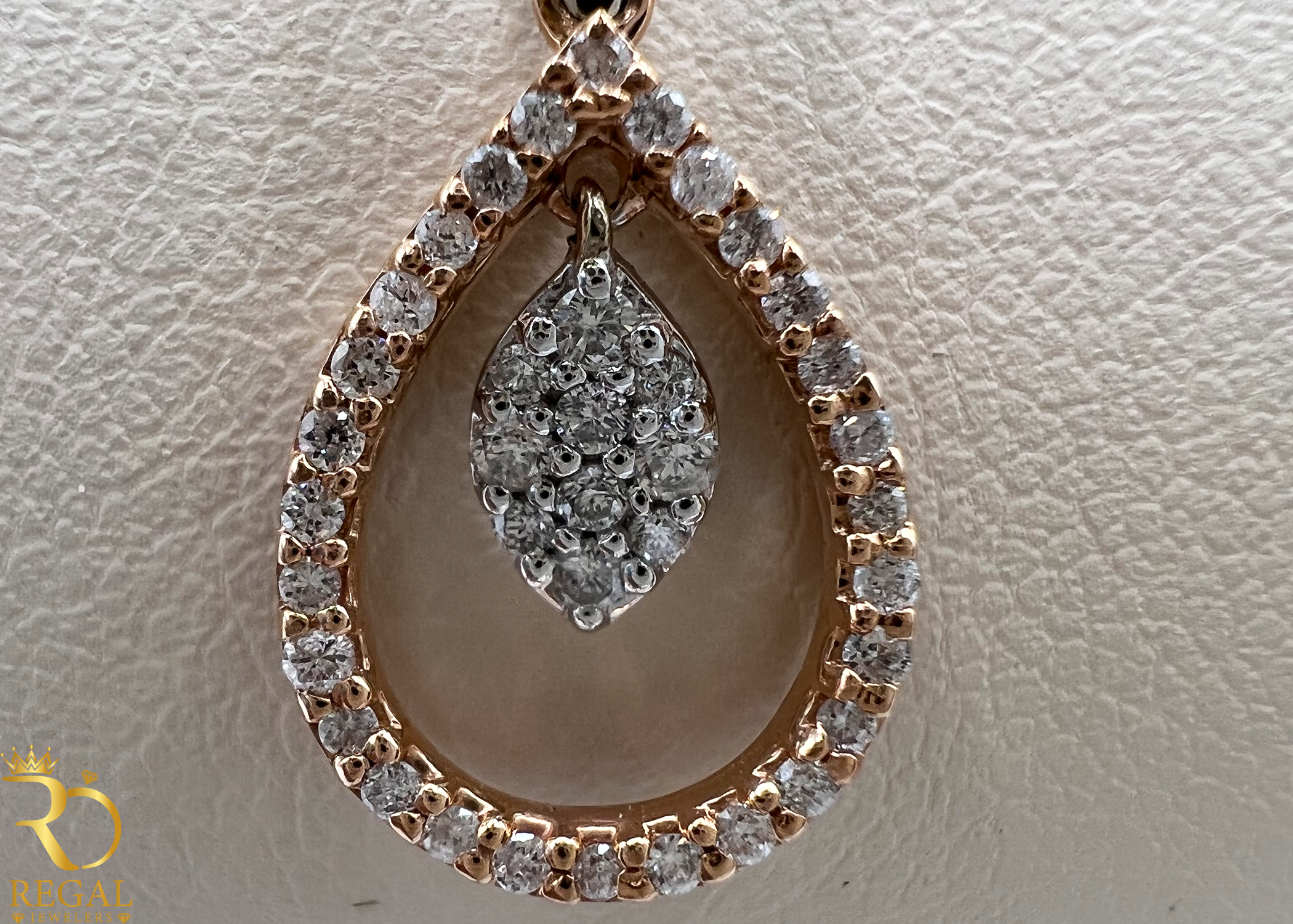 Female Pendant Necklace with Diamonds