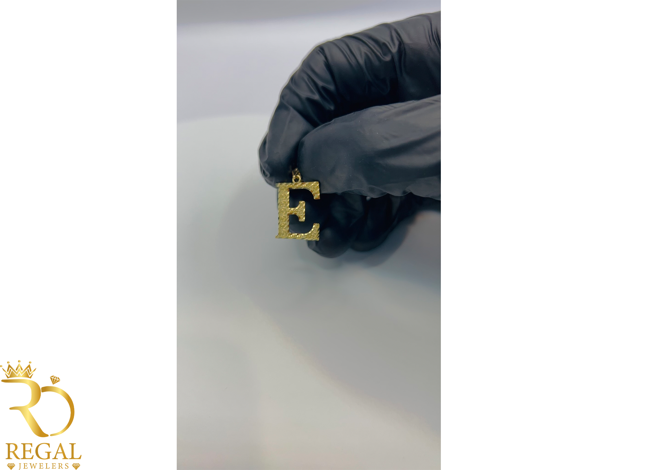 Gold Initials with Diamonds Cuts