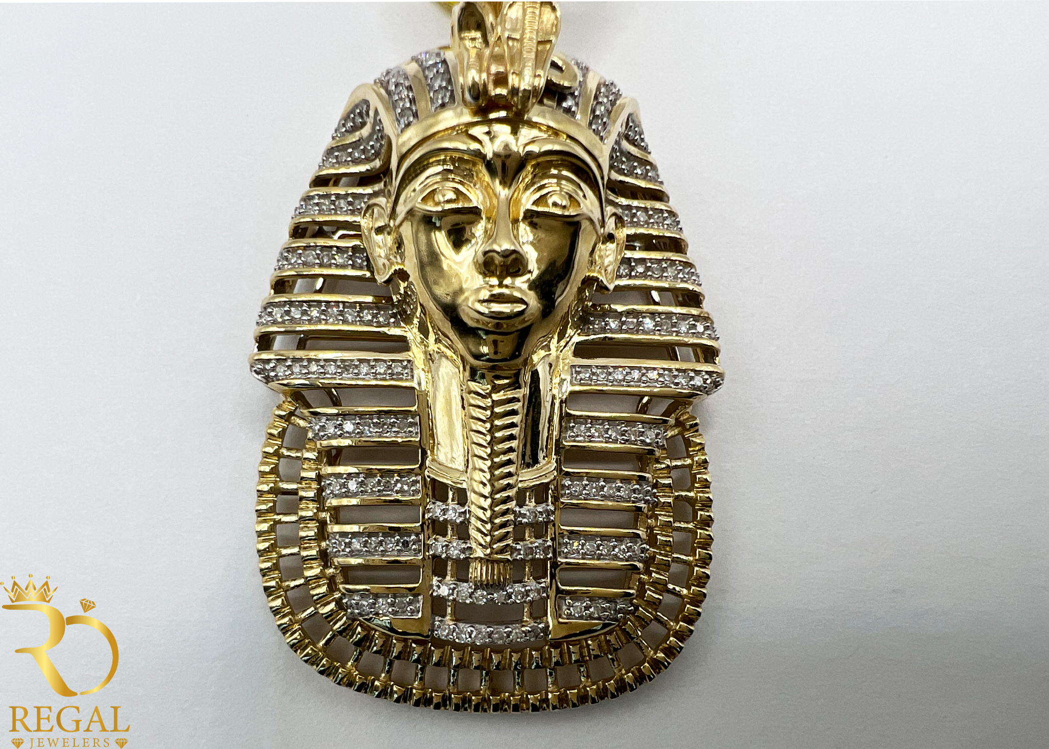 Egyptian King Pendant with Diamonds