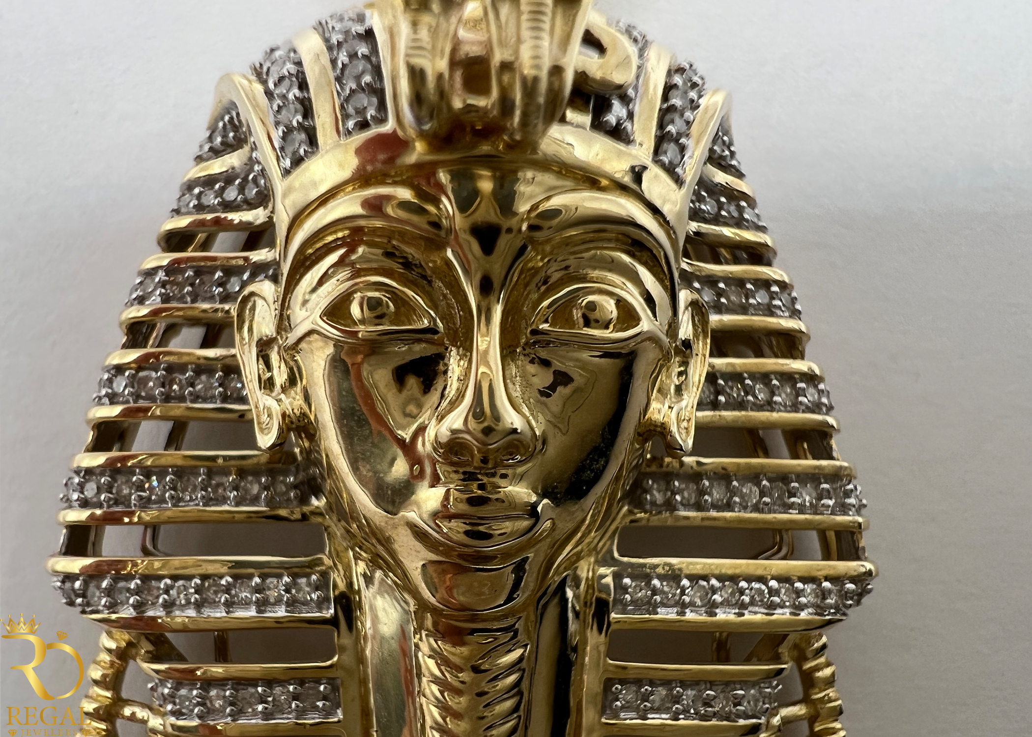 Egyptian King Pendant with Diamonds