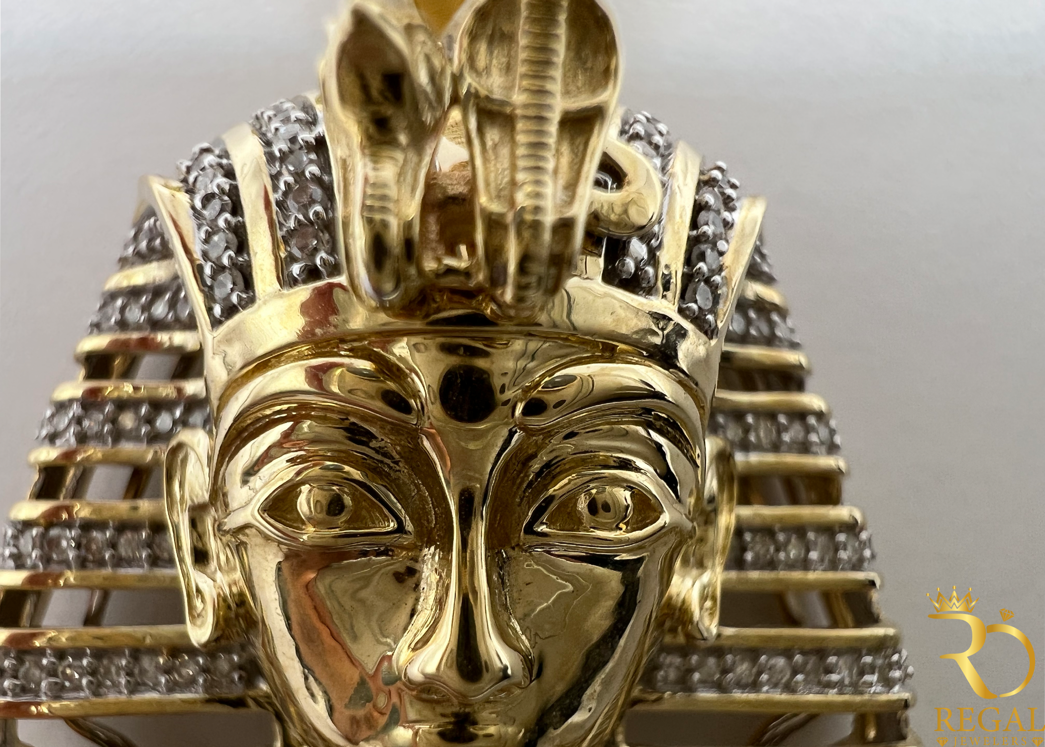 Egyptian King Pendant with Diamonds