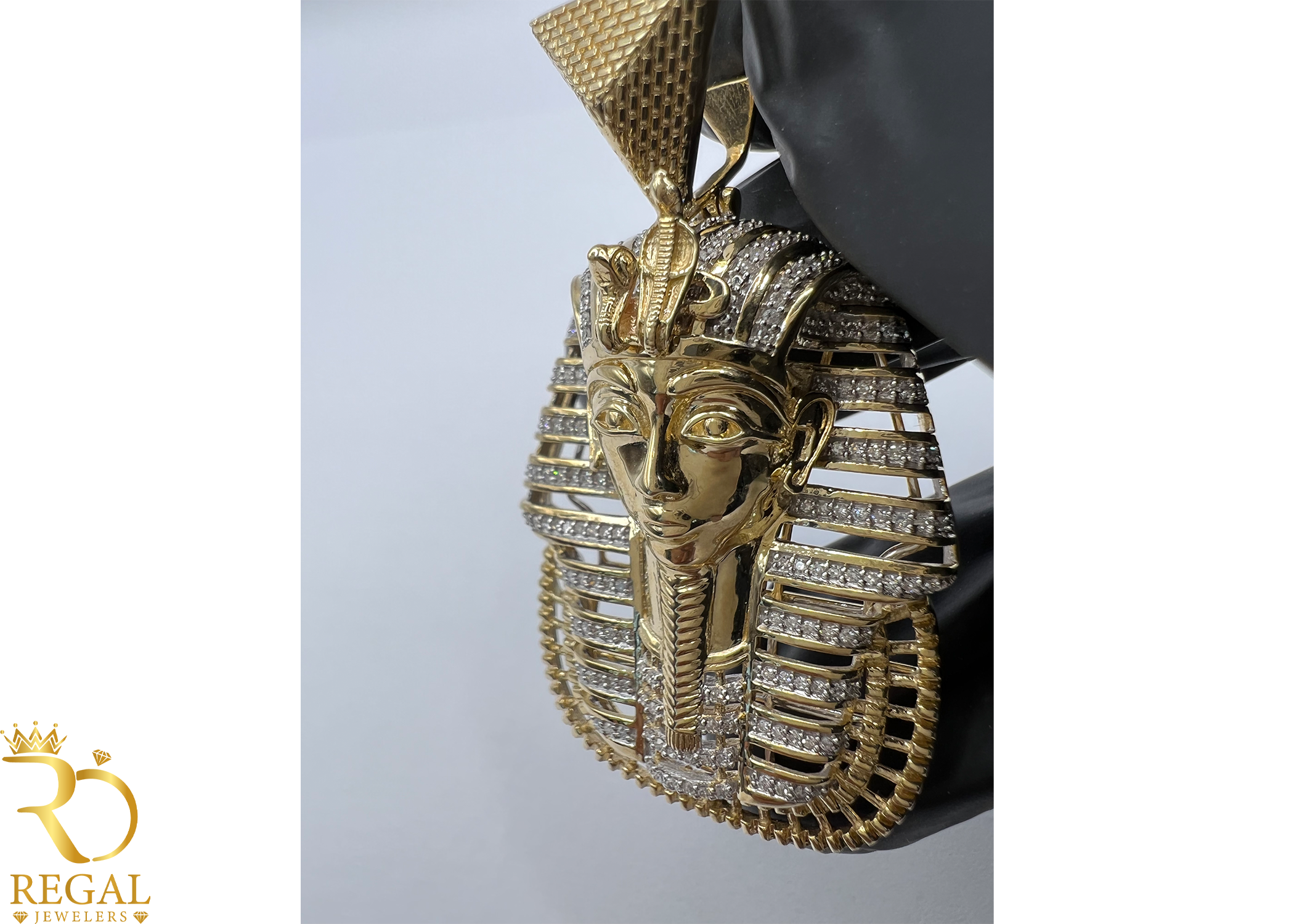 Egyptian King Pendant with Diamonds