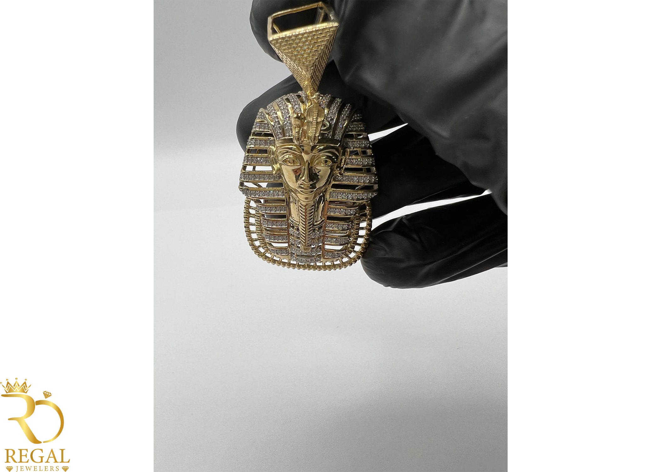 Egyptian King Pendant with Diamonds