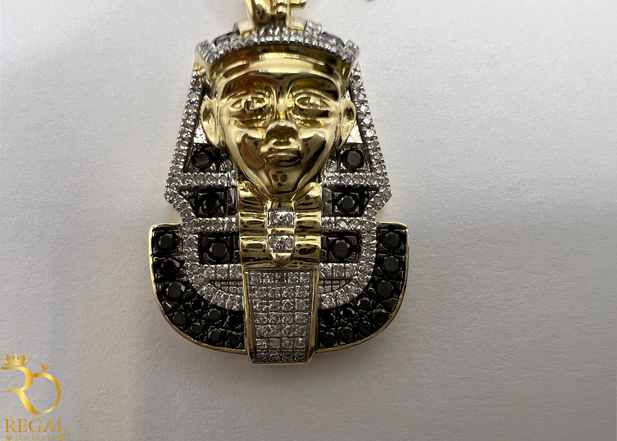 Egyptian King Pendant with Diamonds