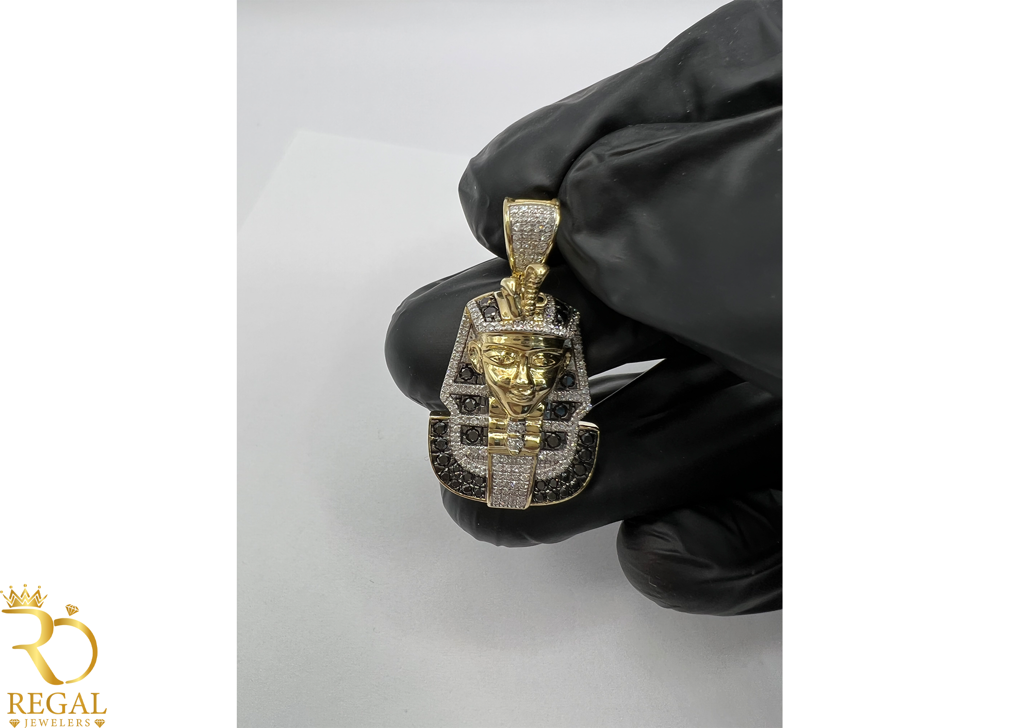 Egyptian King Pendant with Diamonds