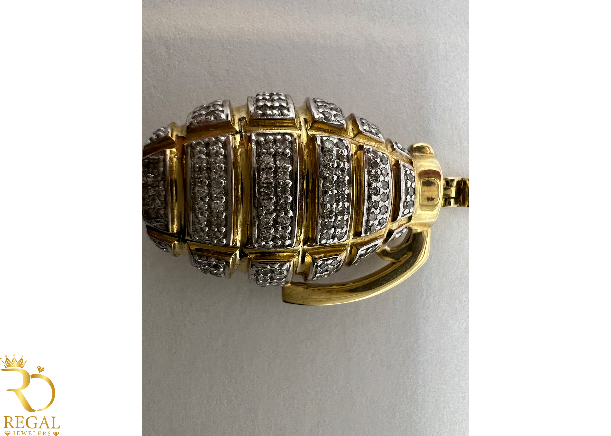 Hand Grenade Pendant with Diamonds