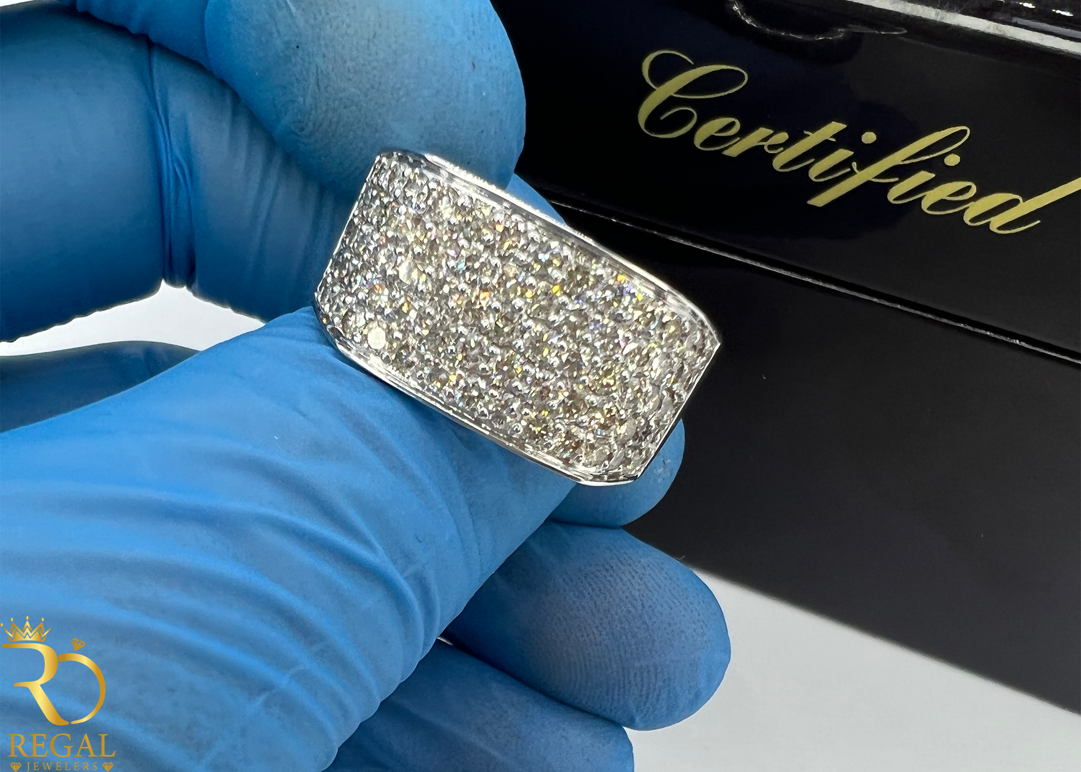 Wedding Band with Diamonds