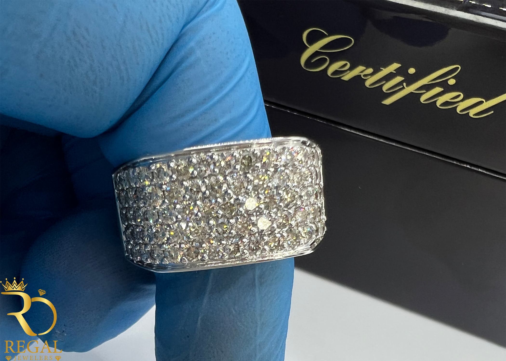 Wedding Band with Diamonds