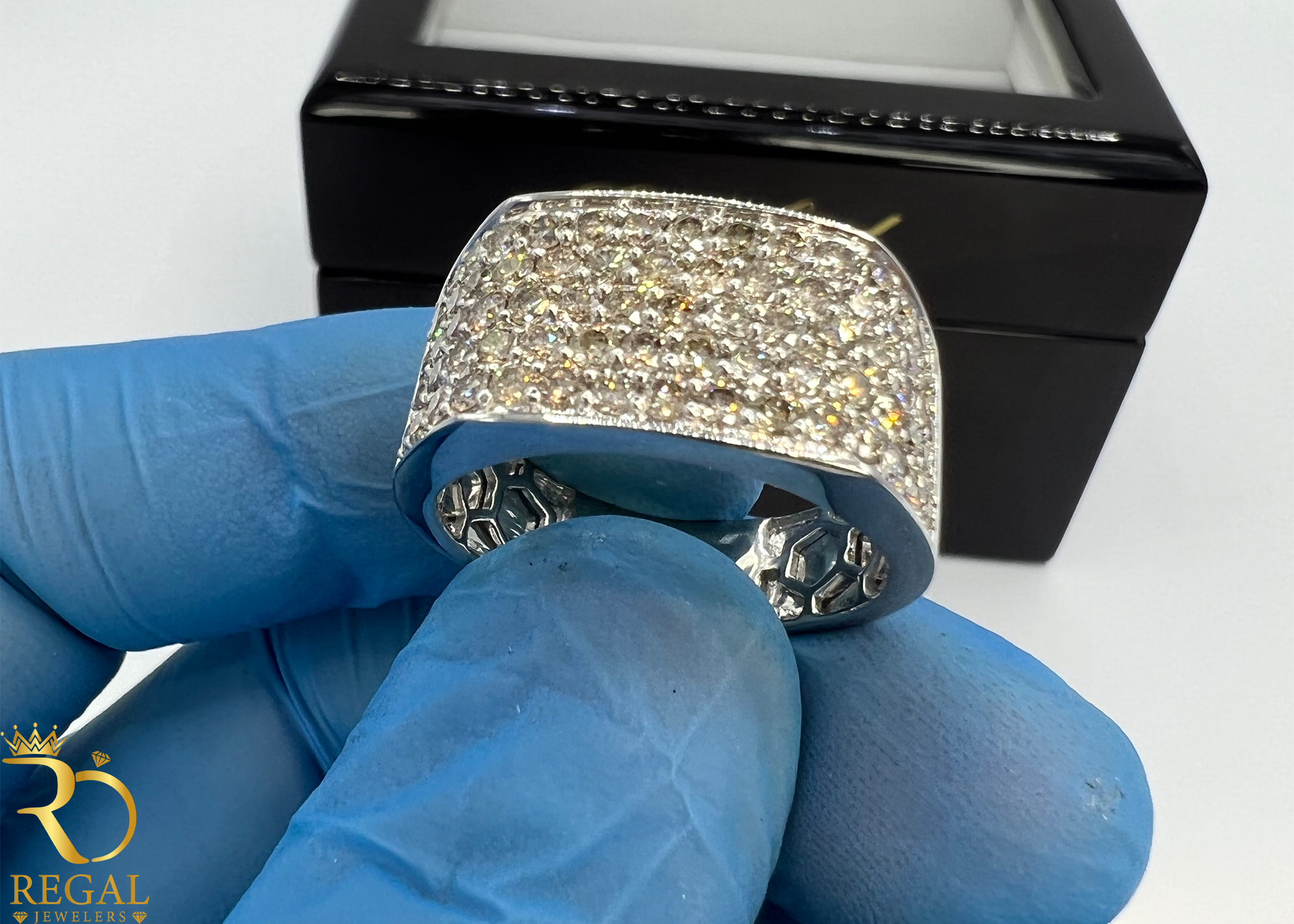 Wedding Band with Diamonds