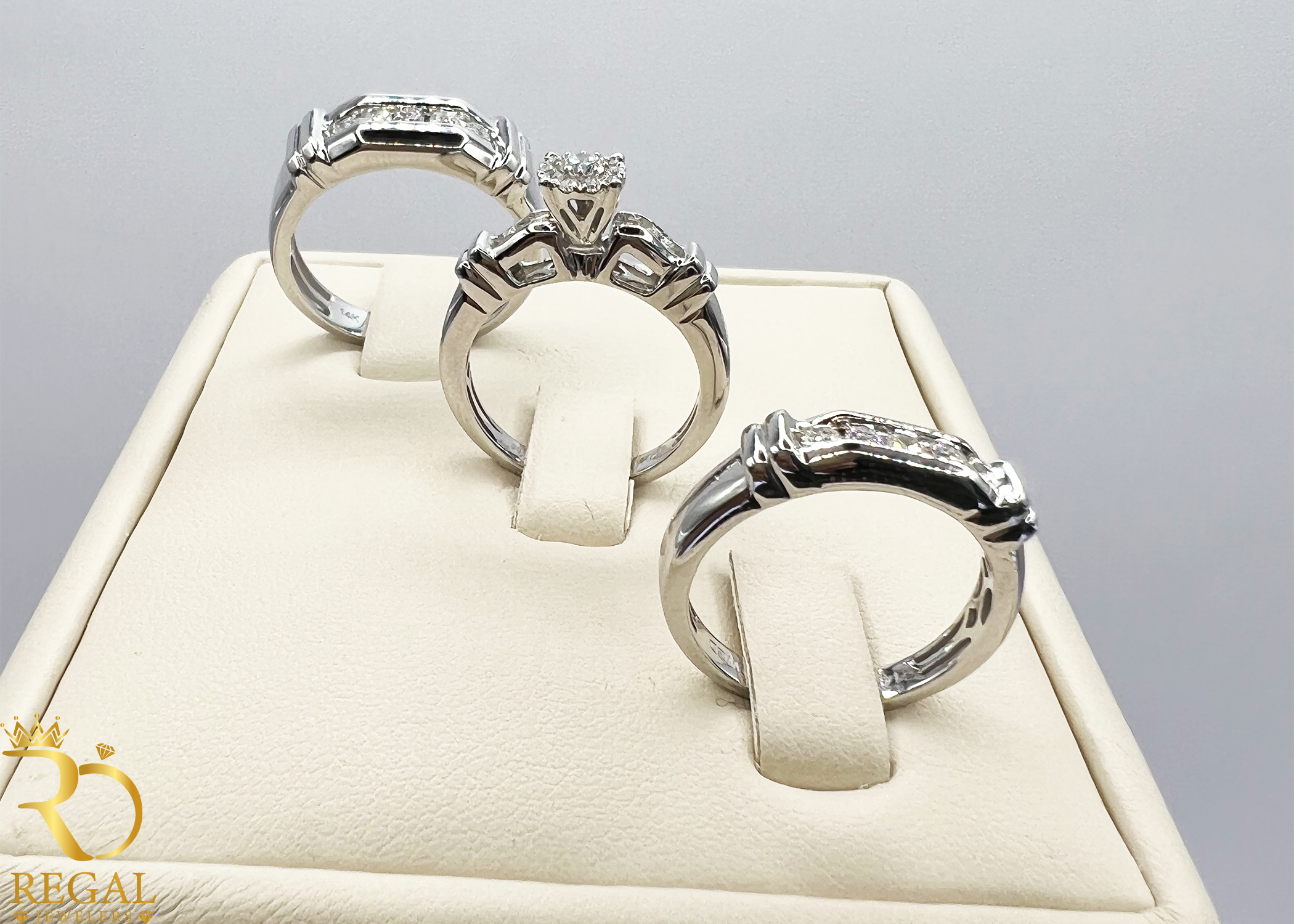 Trio Set Wedding Diamond Rings