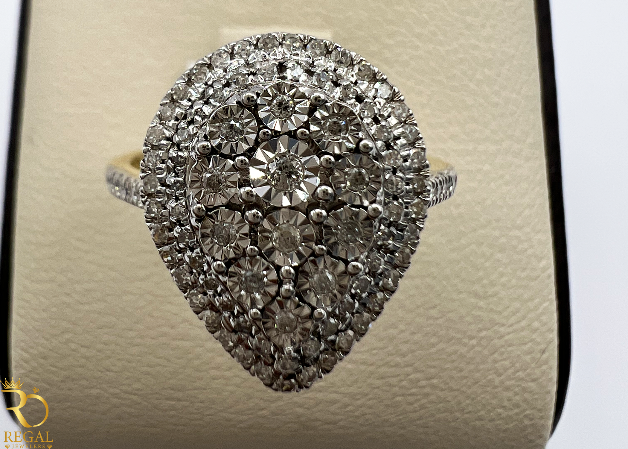 Engagement Heart Ring With Diamonds