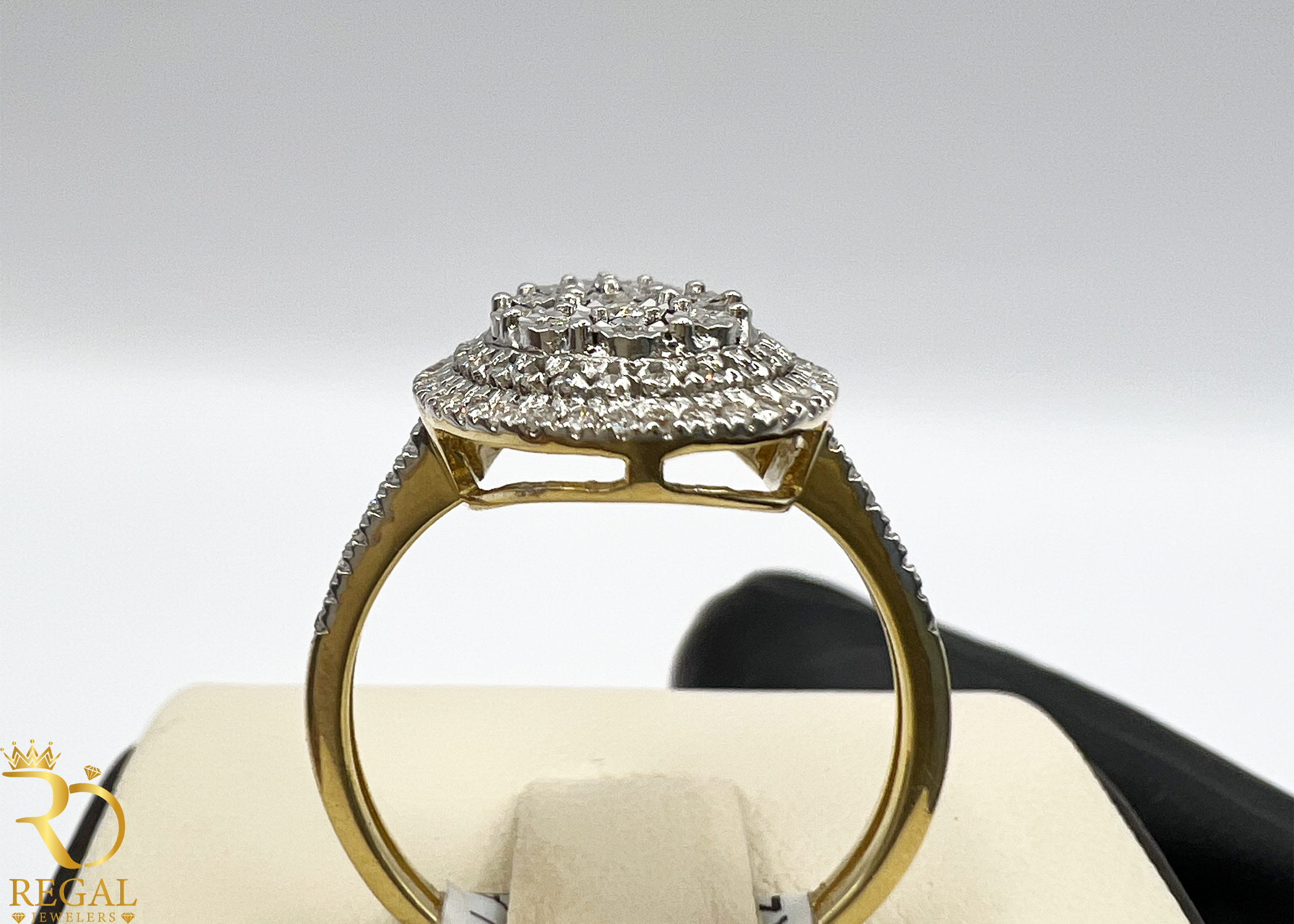 Engagement Heart Ring With Diamonds