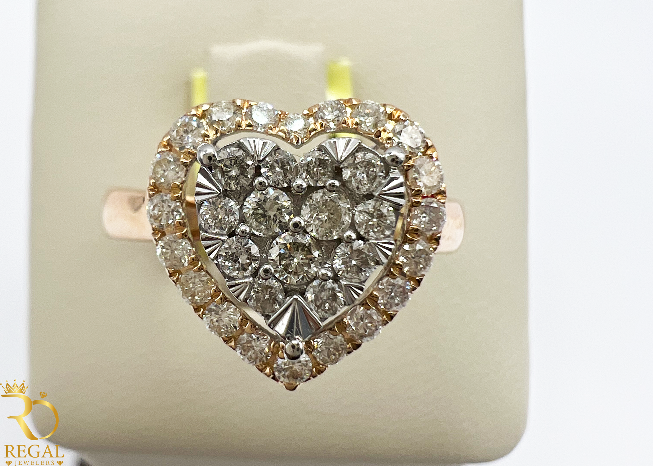 Heart Engagement Ring With Diamonds