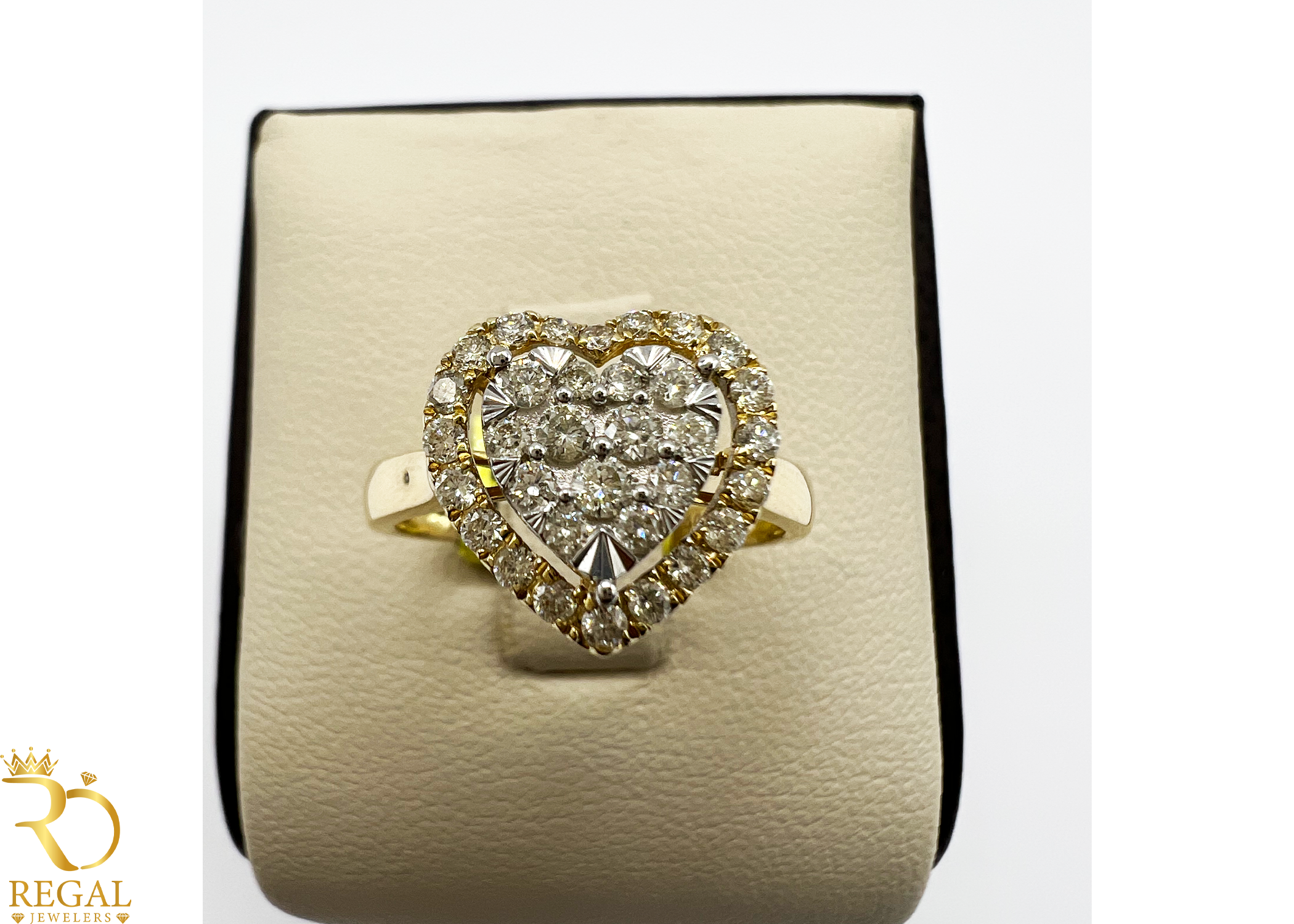 Heart Engagement Ring With Diamonds