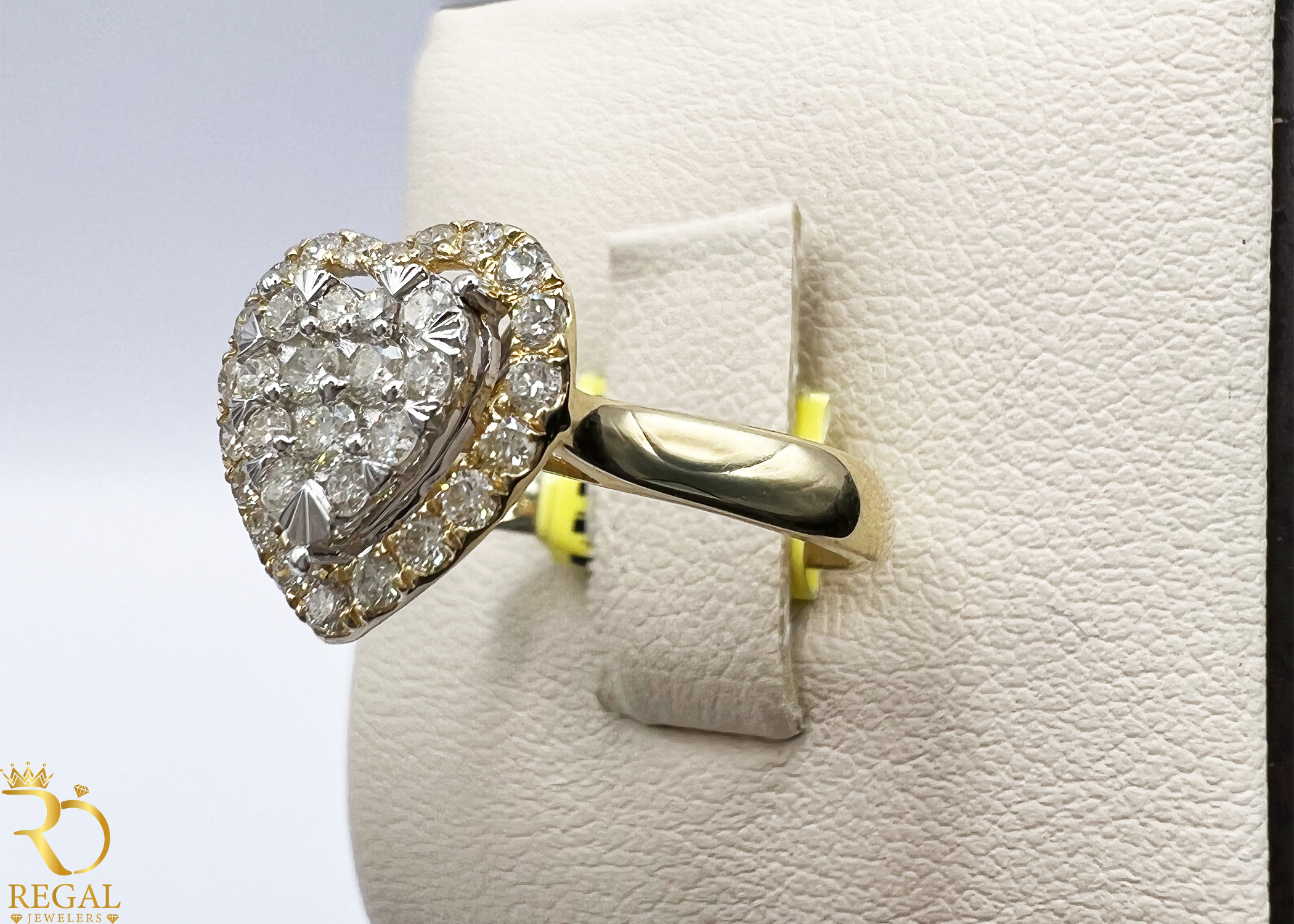 Heart Engagement Ring With Diamonds