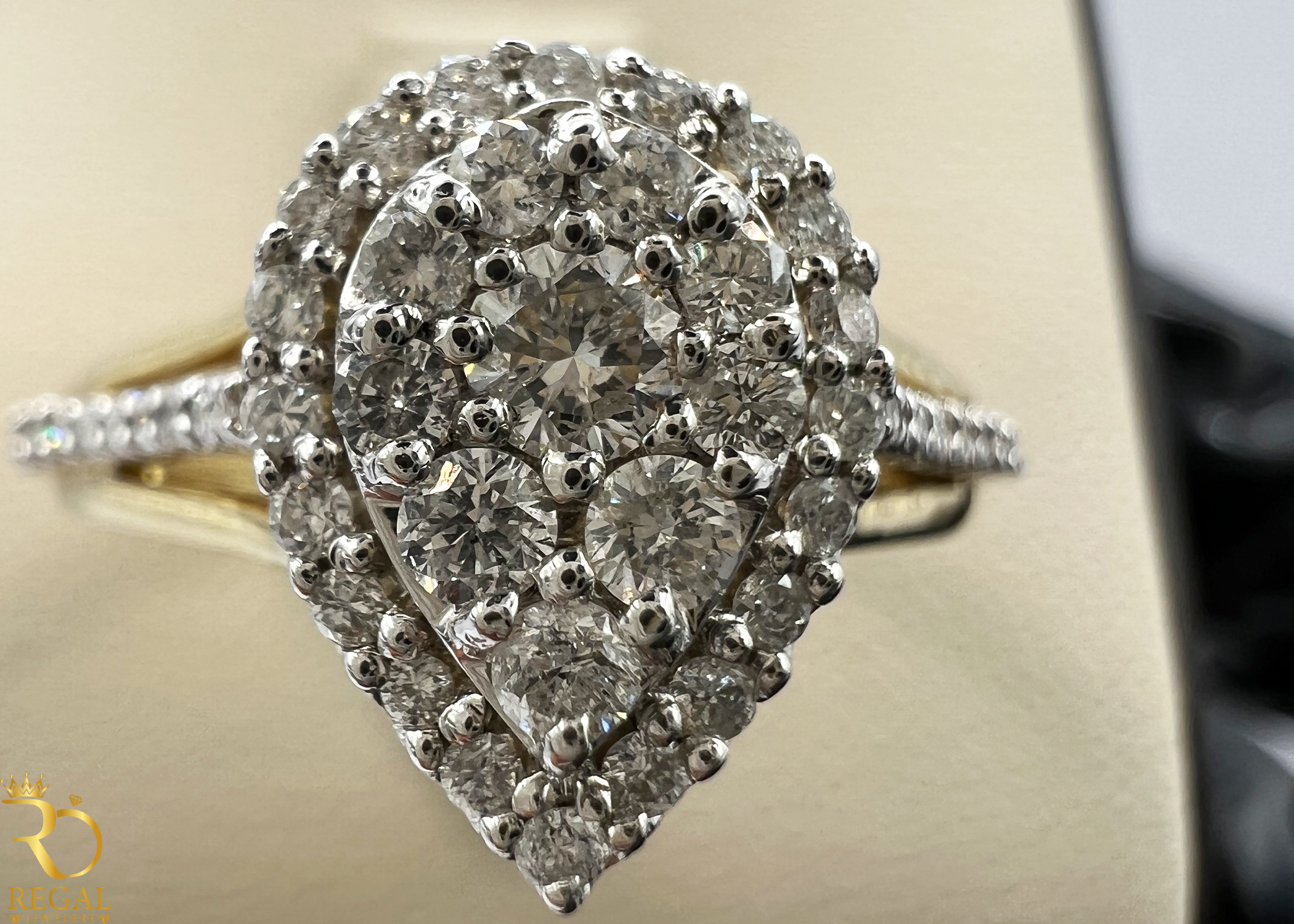 Heart Engagement Ring With Diamonds