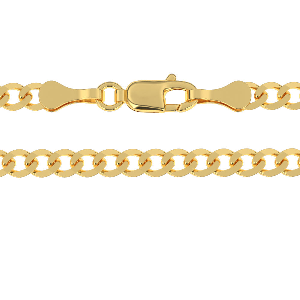 14K GOLD CUBAN SOLID CHAIN