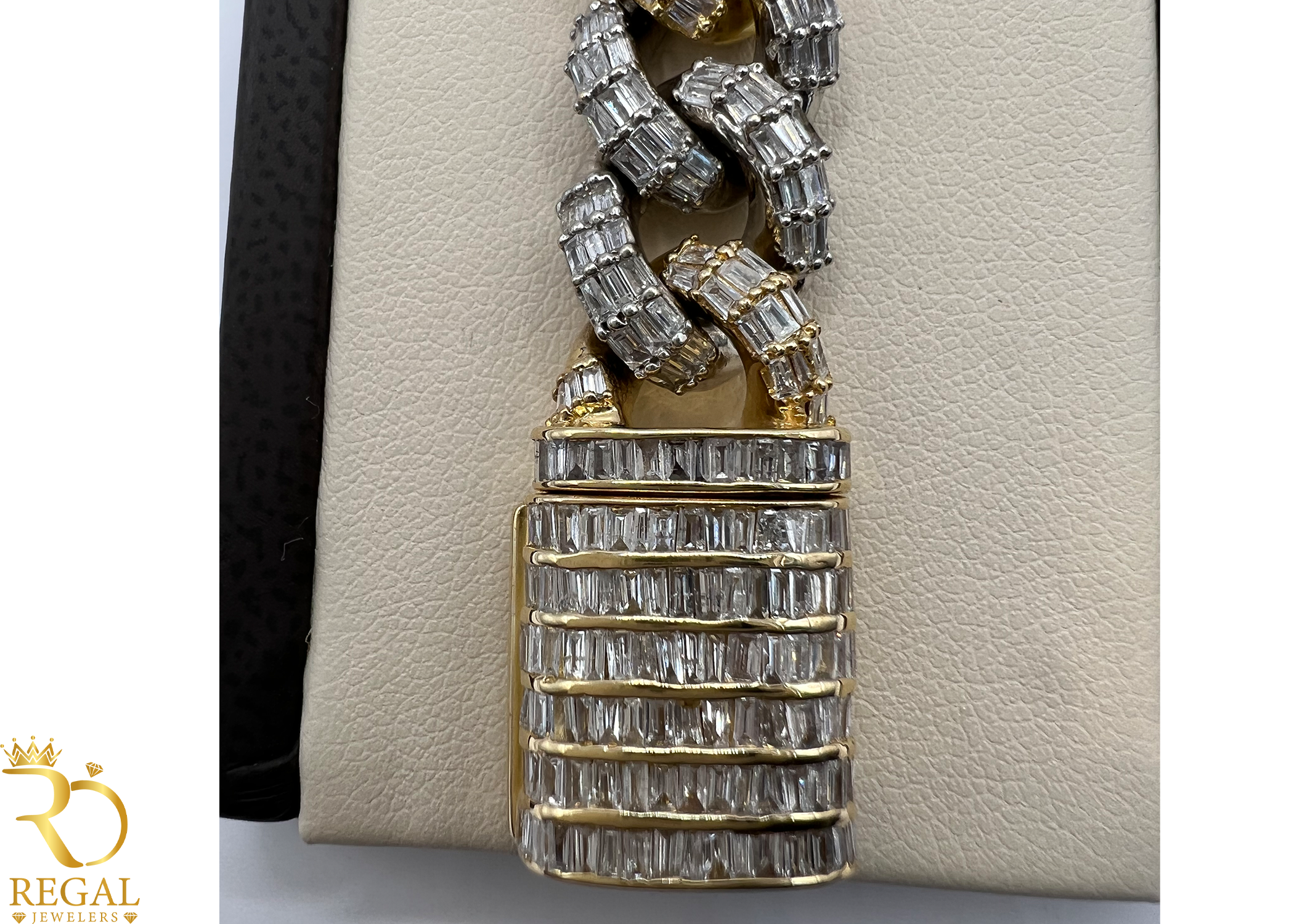 Miami Cuban Link Gold Bracelet With Diamonds