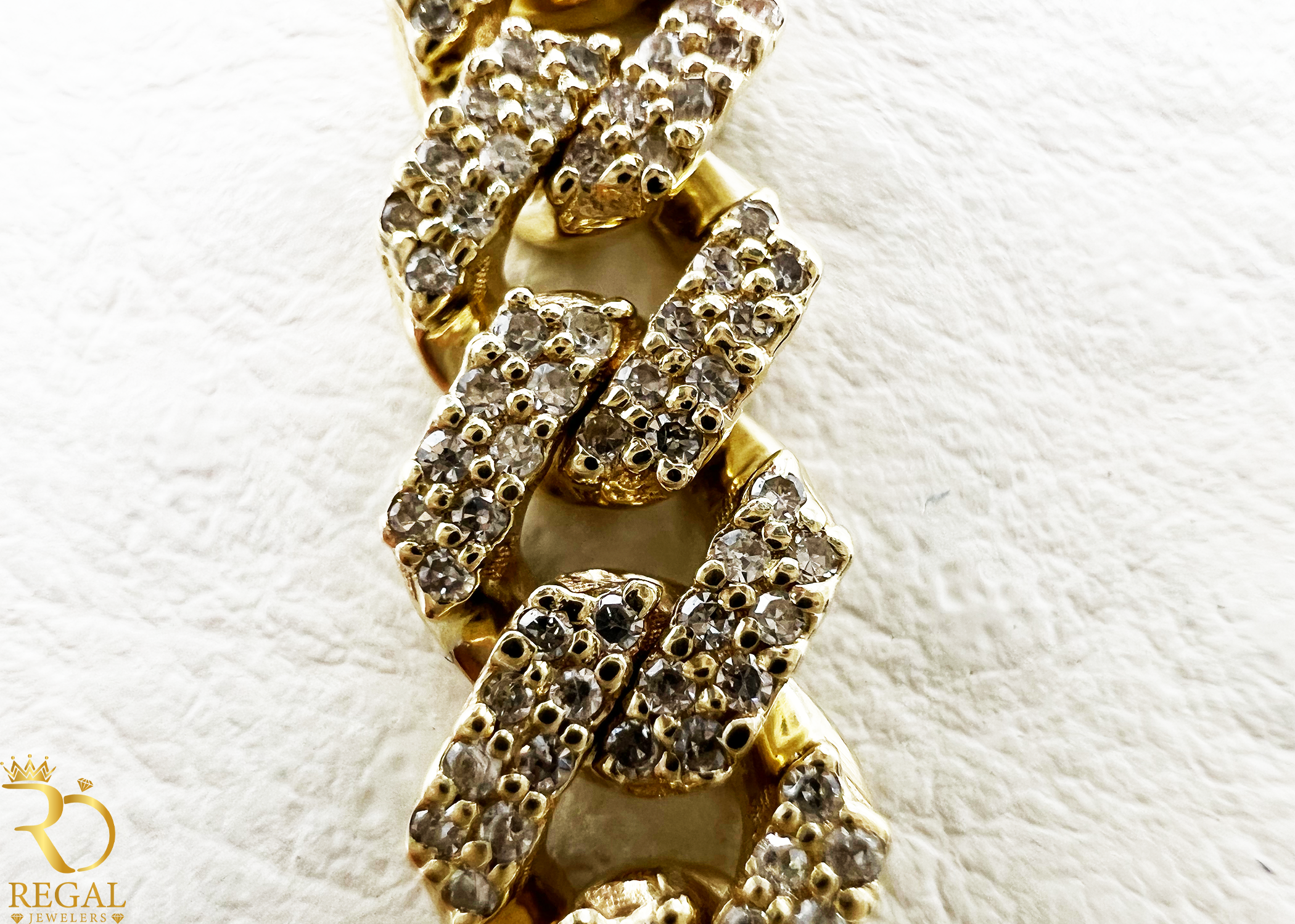 Miami Cuban Link Gold Bracelet with Diamonds