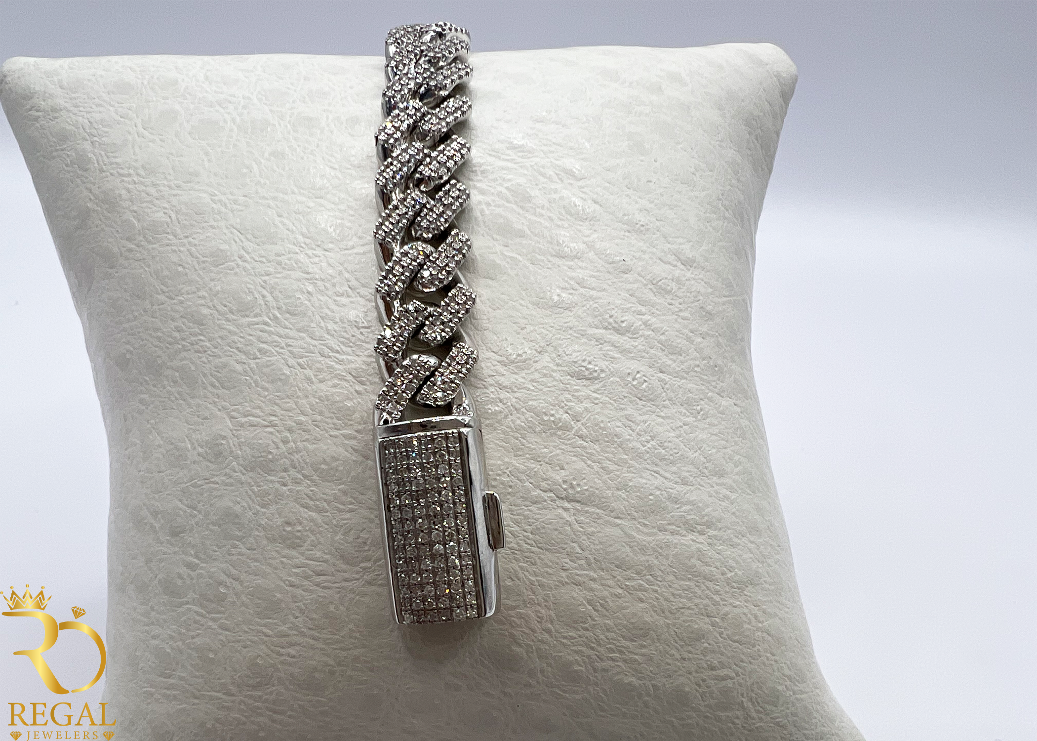 Miami Cuban Link Bracelet with Diamonds