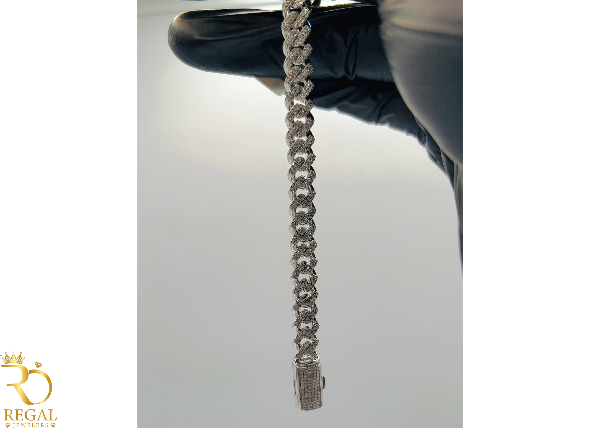 Miami Cuban Link Bracelet with Diamonds