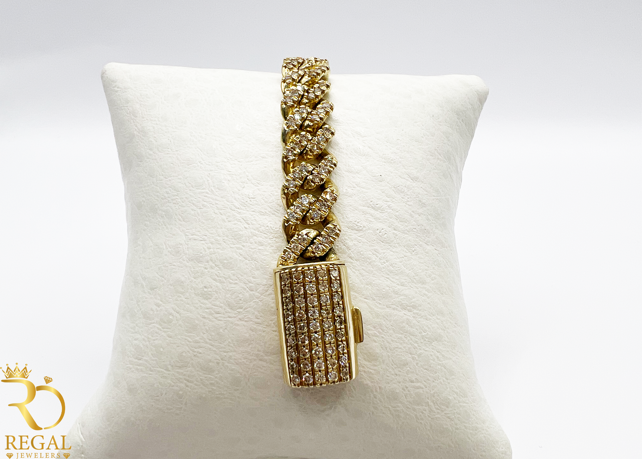 Miami Cuban Link Bracelet with Diamonds