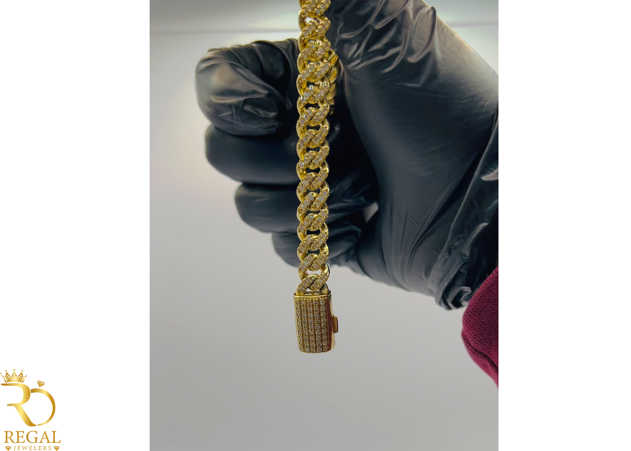 Miami Cuban Link Bracelet with Diamonds